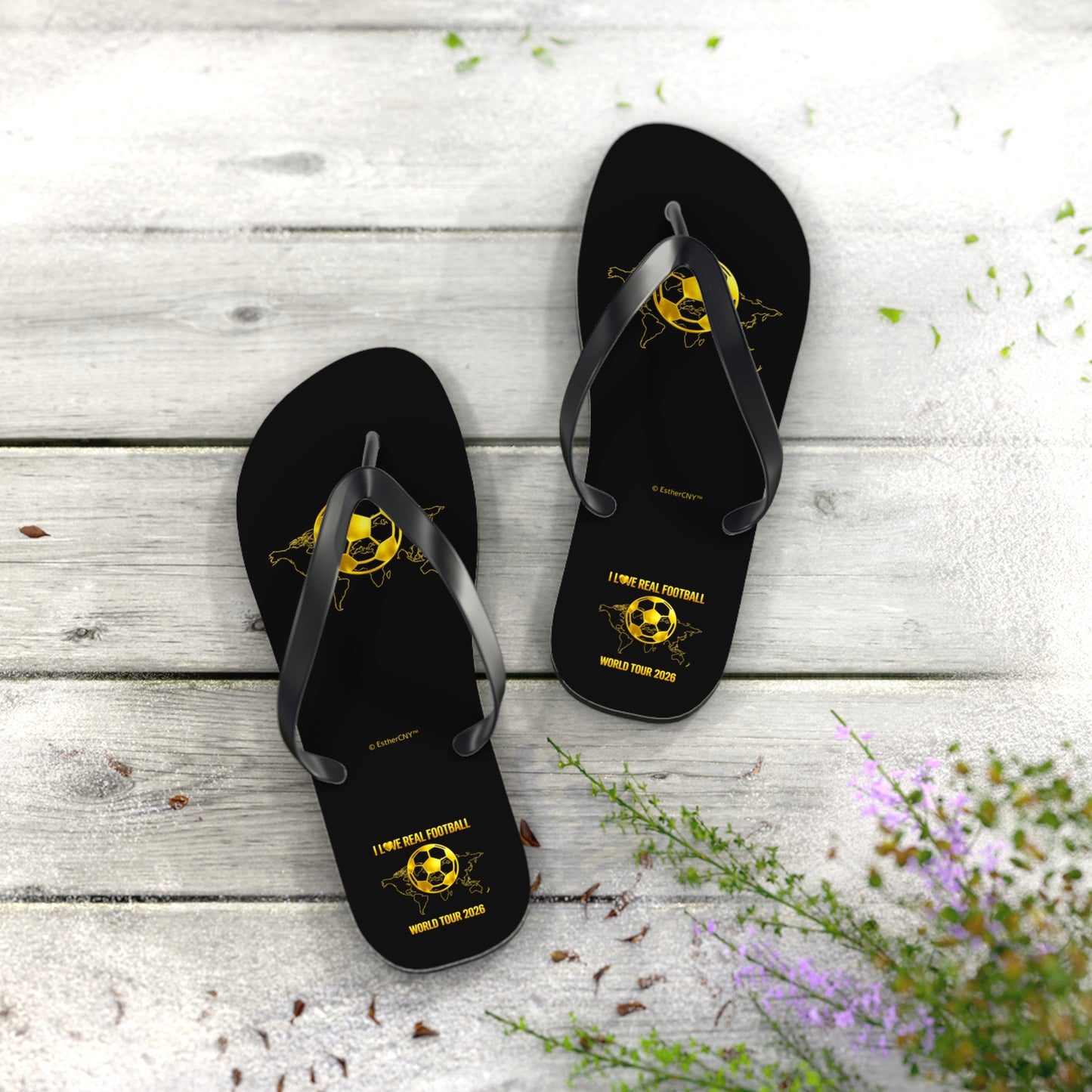 I Love Real Football Flip Flops | Football World Tour 2026