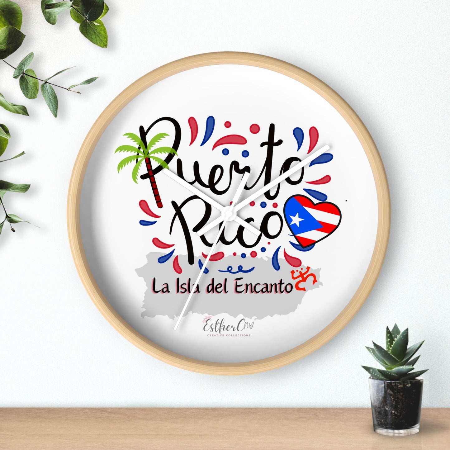 Puerto Rico Wall Clock