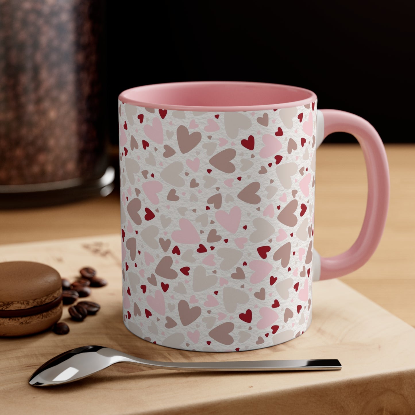 Camouflage Hearts Accent Coffee Mug, 11oz