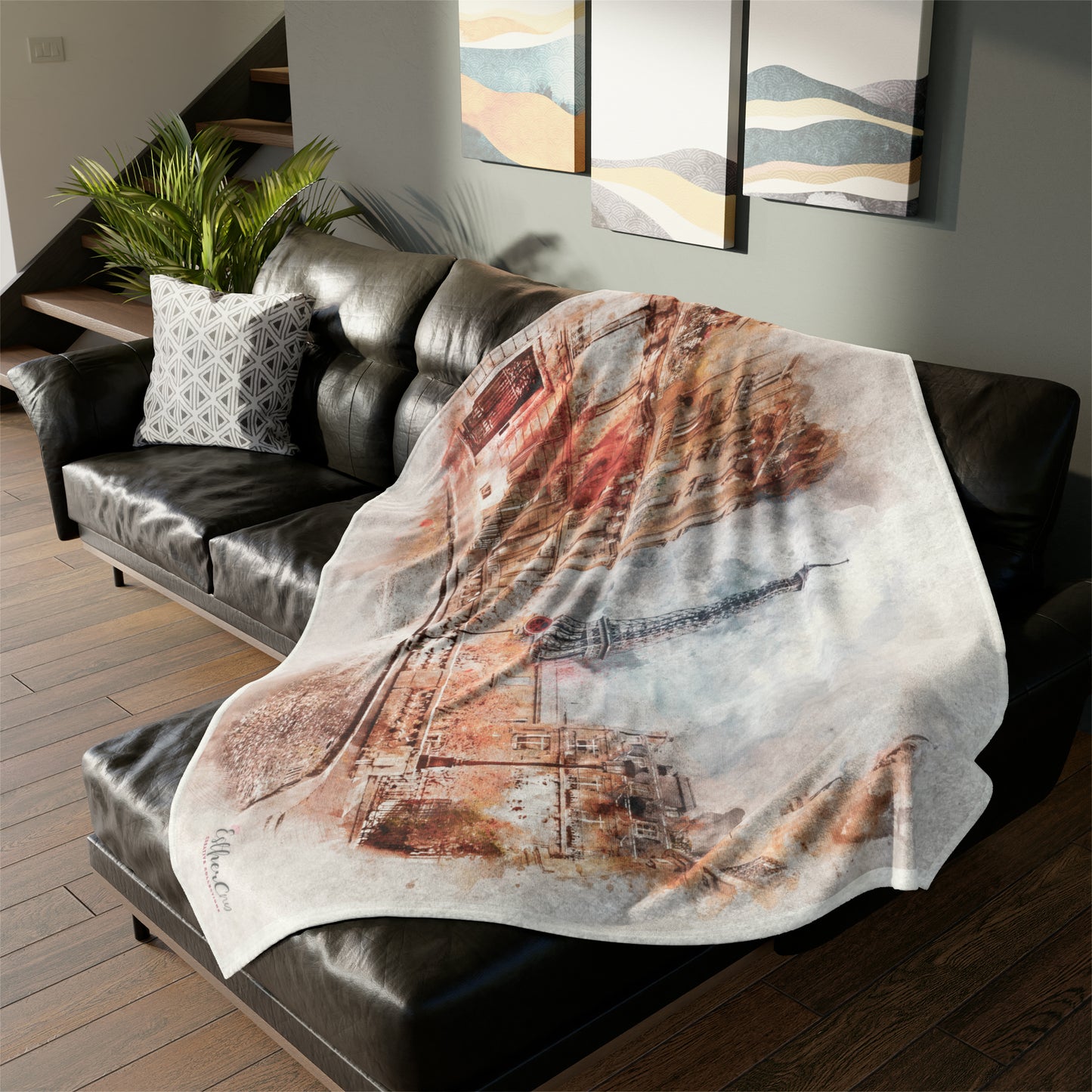 Manta de poliéster suave con tema de París, ropa de cama, mantas, Torre Eiffel