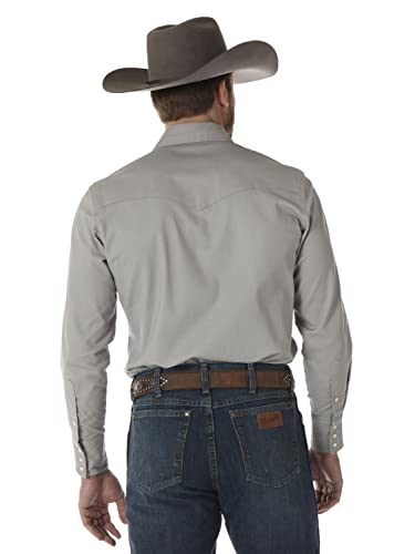 Wrangler Camisas con botones Premium Performance Advanced Comfort Workshirt para hombre, Cemento, Mediano EE. UU.