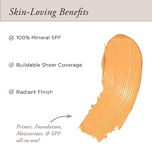 PÜR Beauty Crema hidratante con color 4 en 1 con SPF 20, vegana, libre de parabenos, gluten y BPA, ligera, 1,7 onzas (paquete de 1)