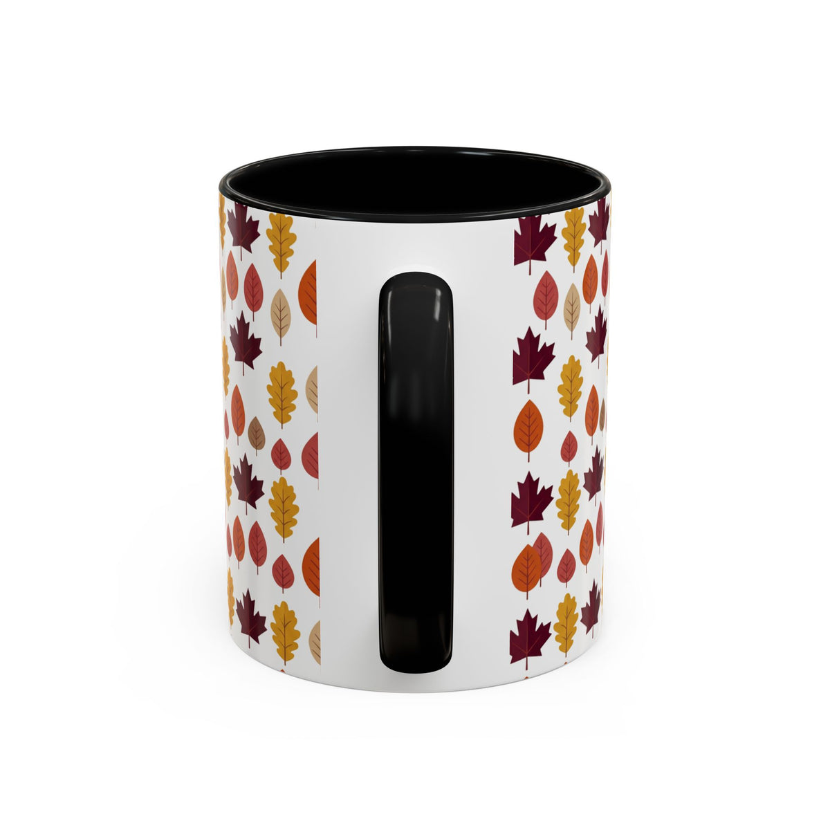 Autumn Leaves Accent Coffee Mug – Fall Leaf Pattern 11/15oz