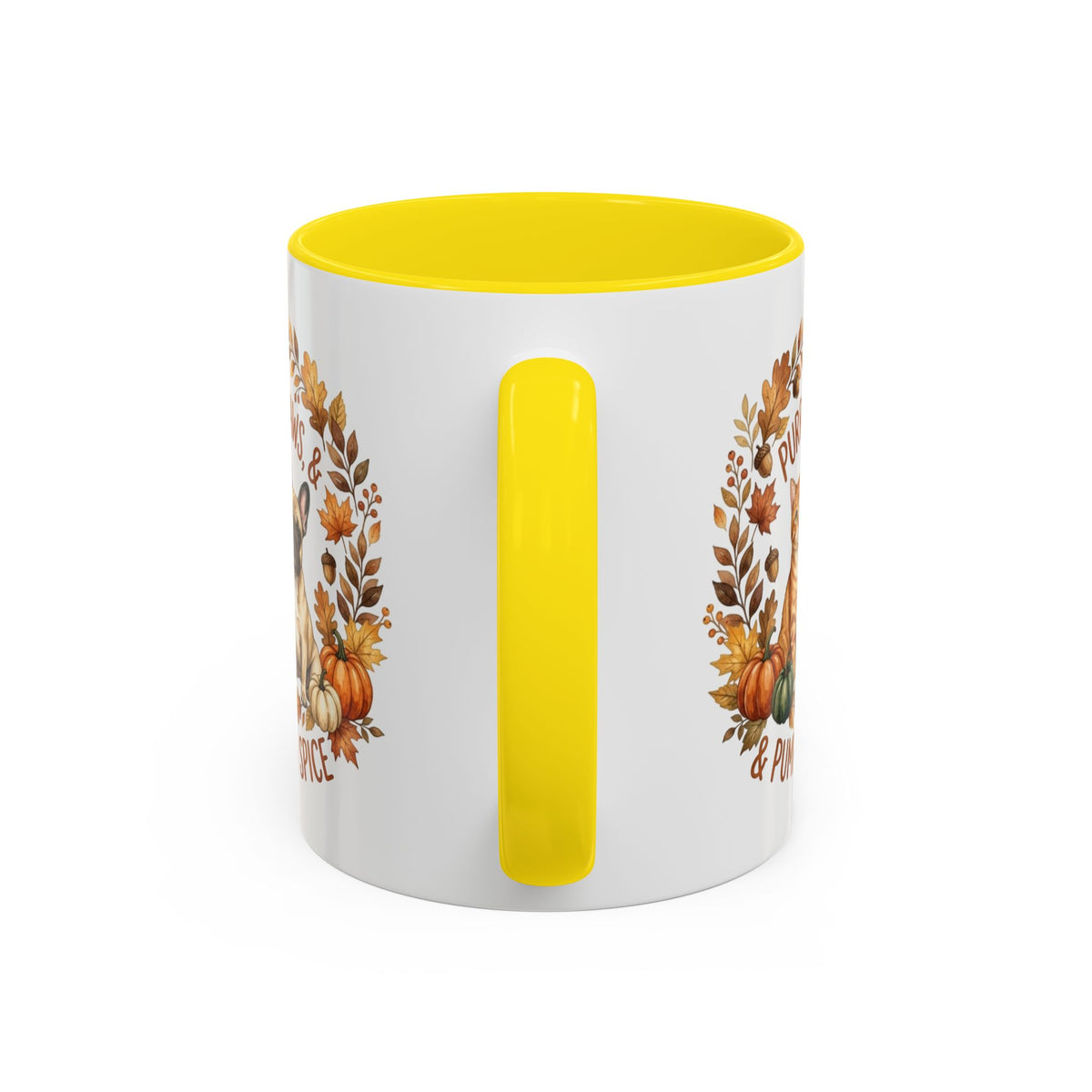 Fall Pet Mug - "Purrs, Paws & Pumpkin Spice" Accent Coffee Mug
