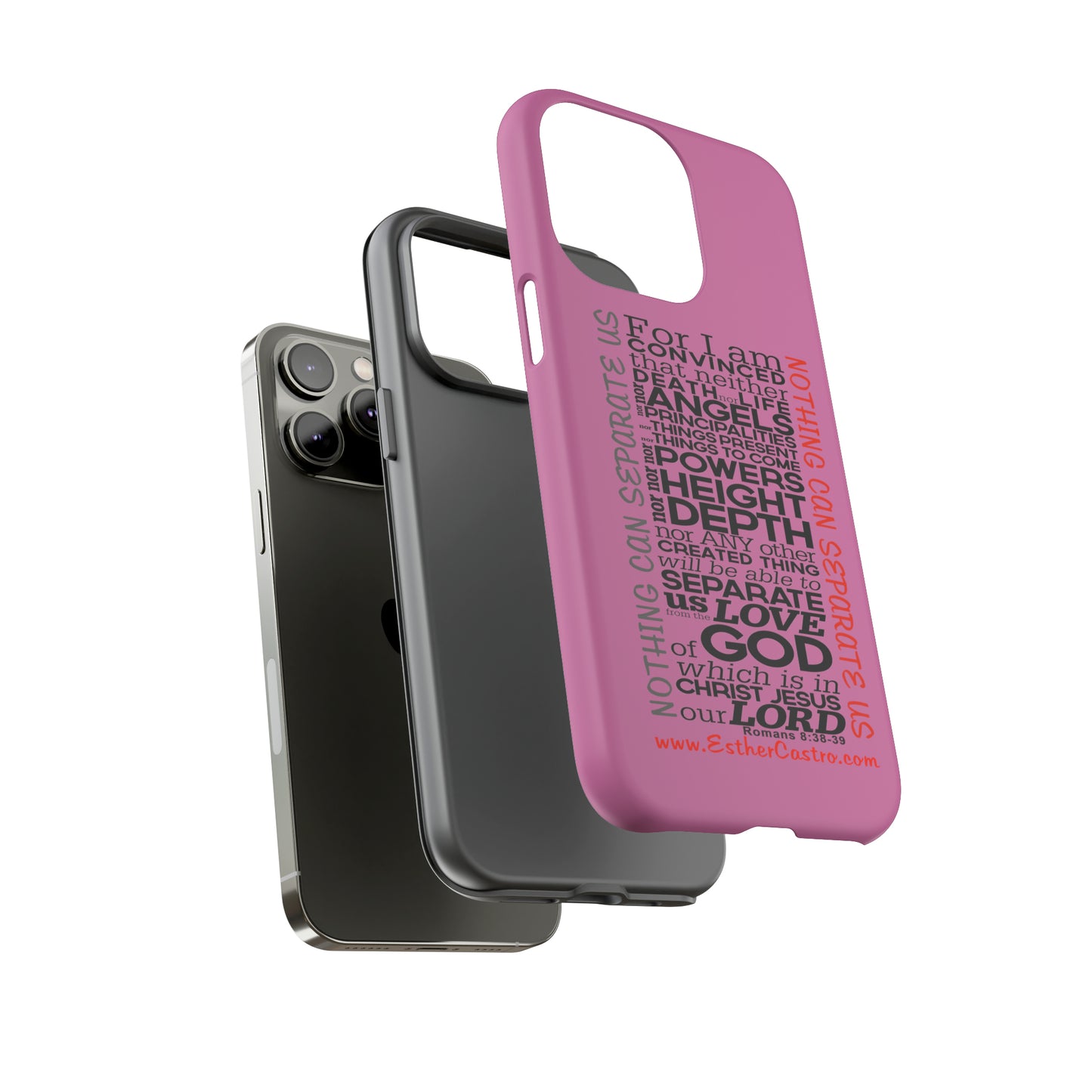 Tough Cases for Smart Phones - "Nothing Can Separate Us" Christian customized Tough Cases Romans 8, smartphone covers