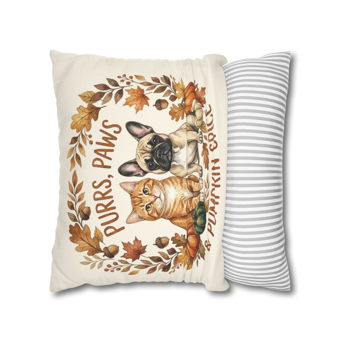 Purrs, Paws & Pumpkin Spice Fall Pillowcase