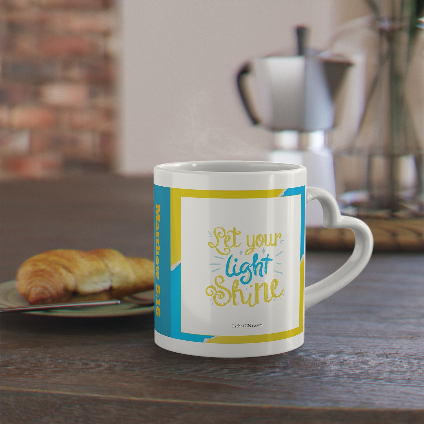 Let your Light Shine - Heart-Shaped Mug