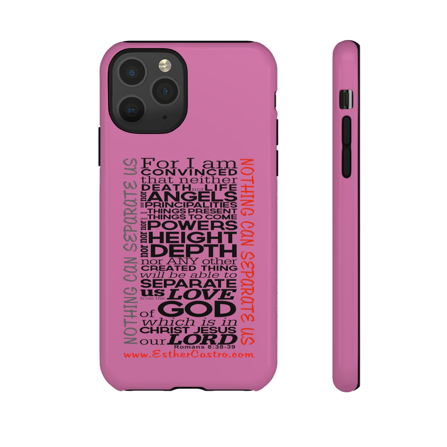 Tough Cases for Smart Phones - "Nothing Can Separate Us" Christian customized Tough Cases Romans 8, smartphone covers