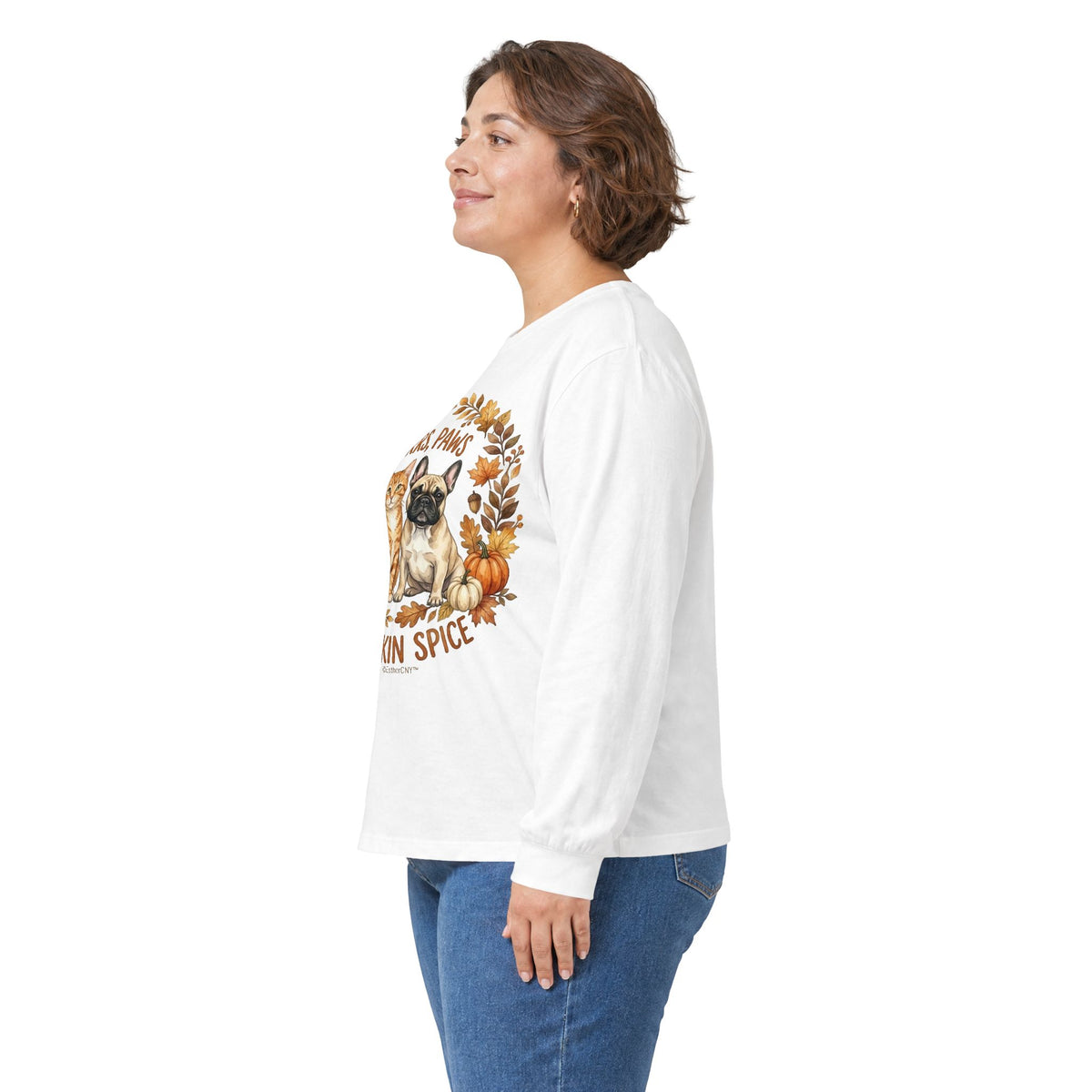 Purrs, Paws & Pumpkin Spice Long Sleeve Tee (Unisex)