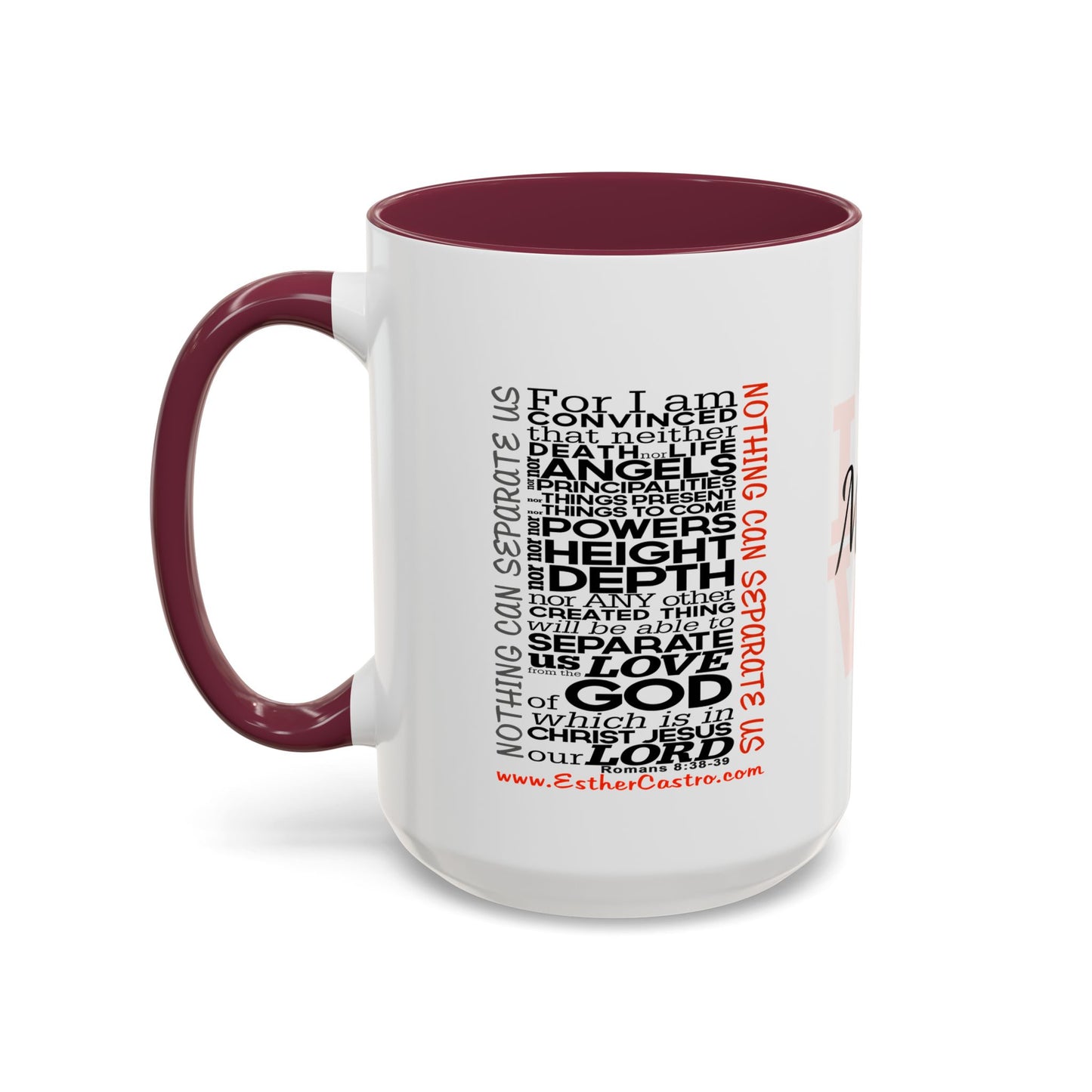 Nothing Can Separate Us Scripture Mug | Christian Coffee Mug, Romans 8, Love Mom