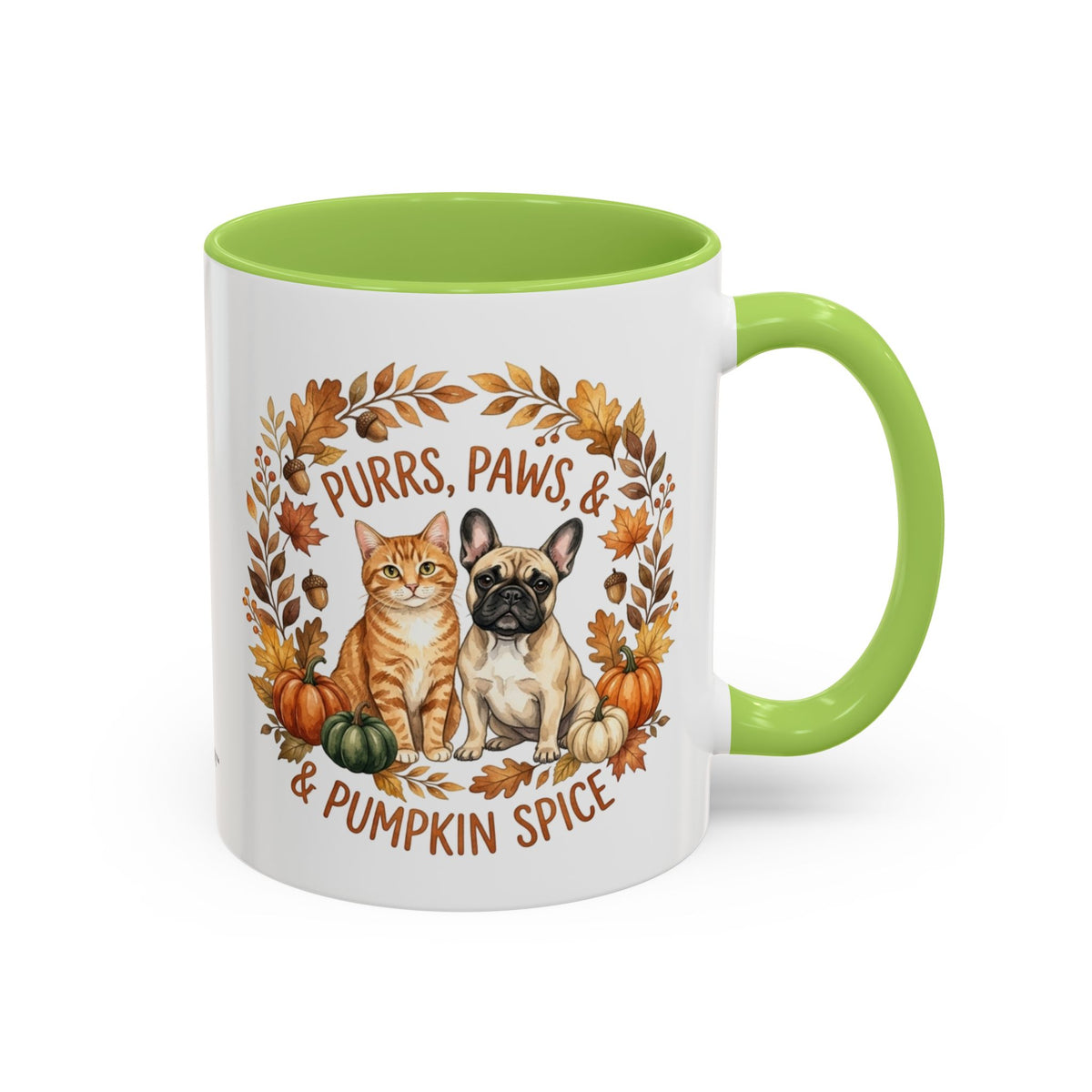 Fall Pet Mug - "Purrs, Paws & Pumpkin Spice" Accent Coffee Mug