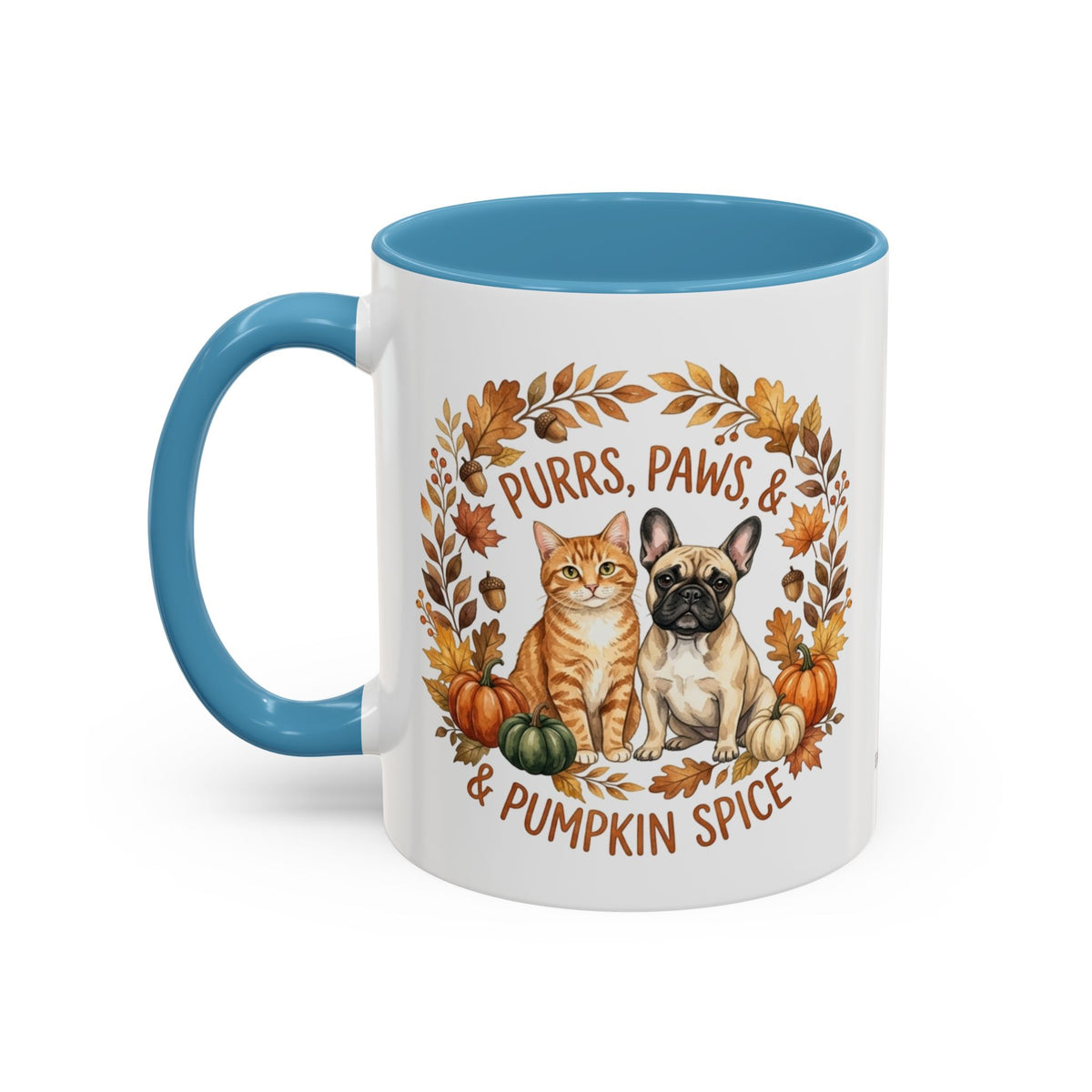 Fall Pet Mug - "Purrs, Paws & Pumpkin Spice" Accent Coffee Mug