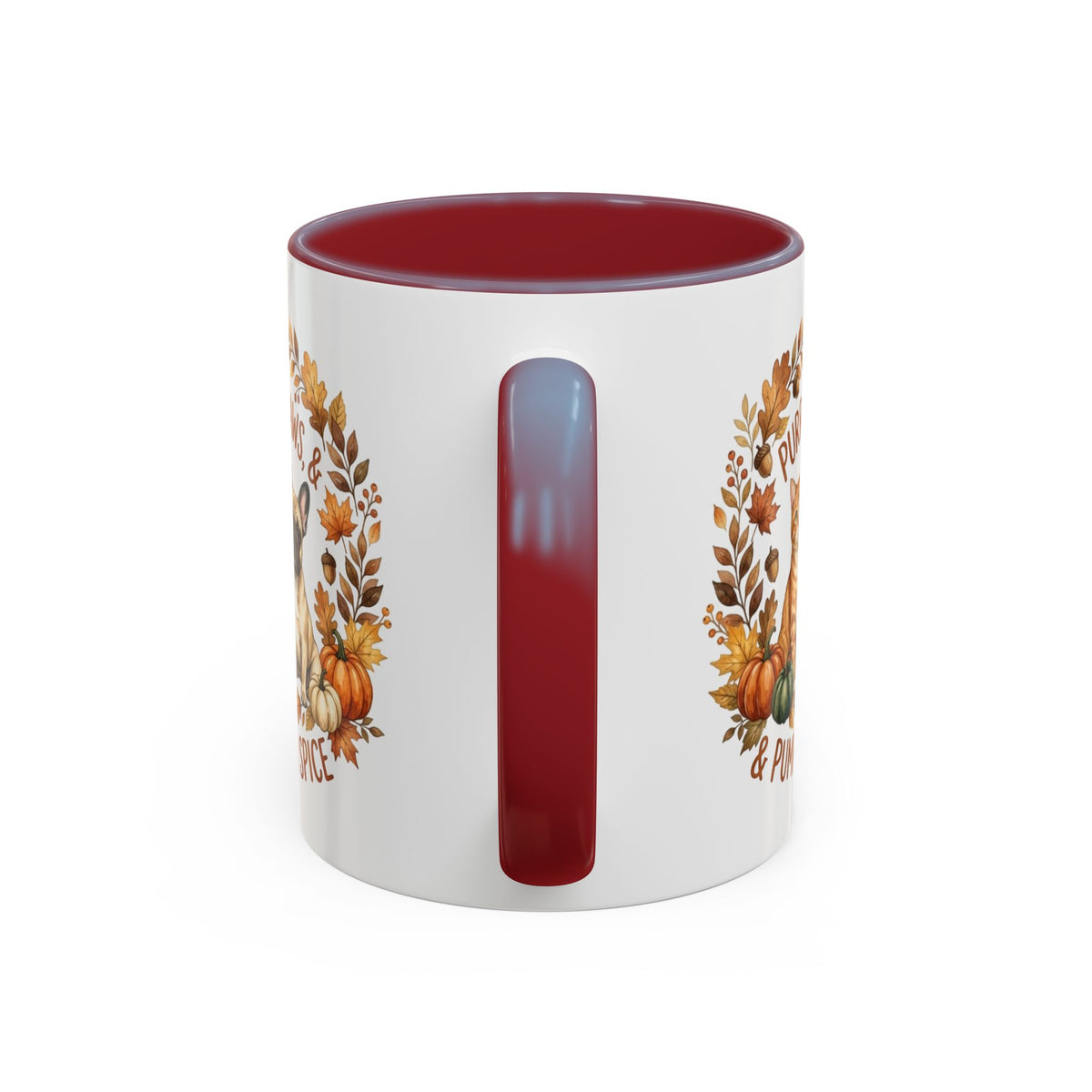 Fall Pet Mug - "Purrs, Paws & Pumpkin Spice" Accent Coffee Mug