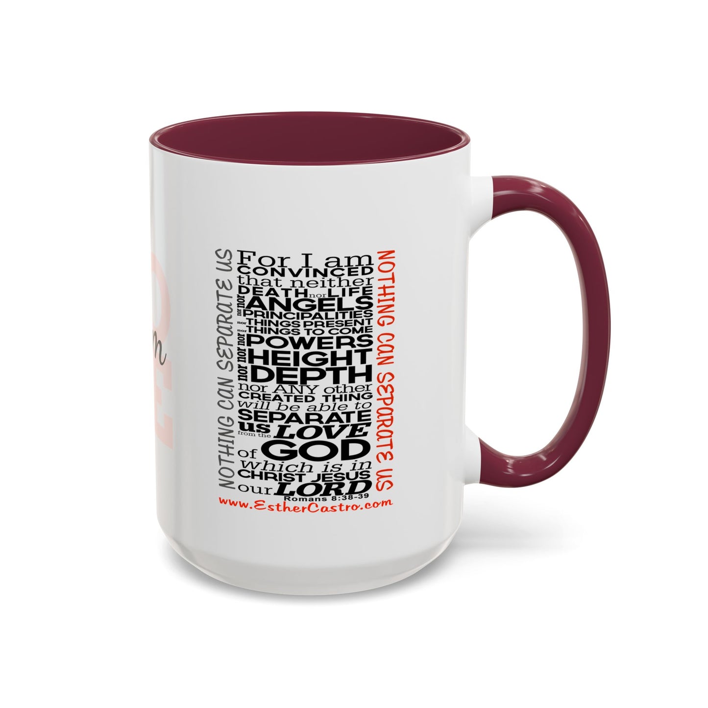 Nothing Can Separate Us Scripture Mug | Christian Coffee Mug, Romans 8, Love Mom