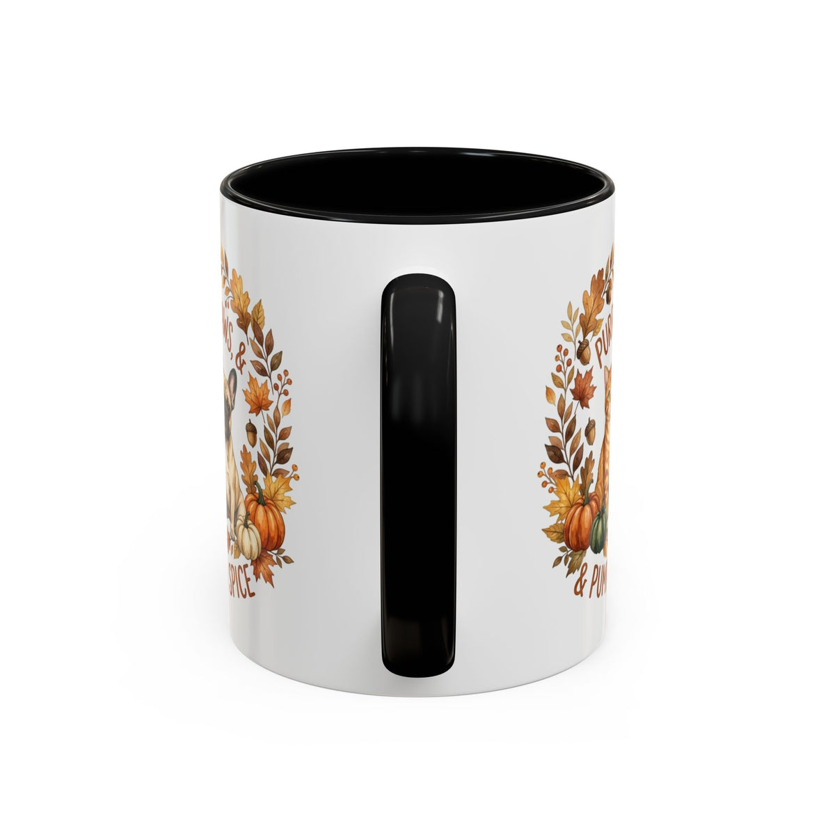 Fall Pet Mug - "Purrs, Paws & Pumpkin Spice" Accent Coffee Mug
