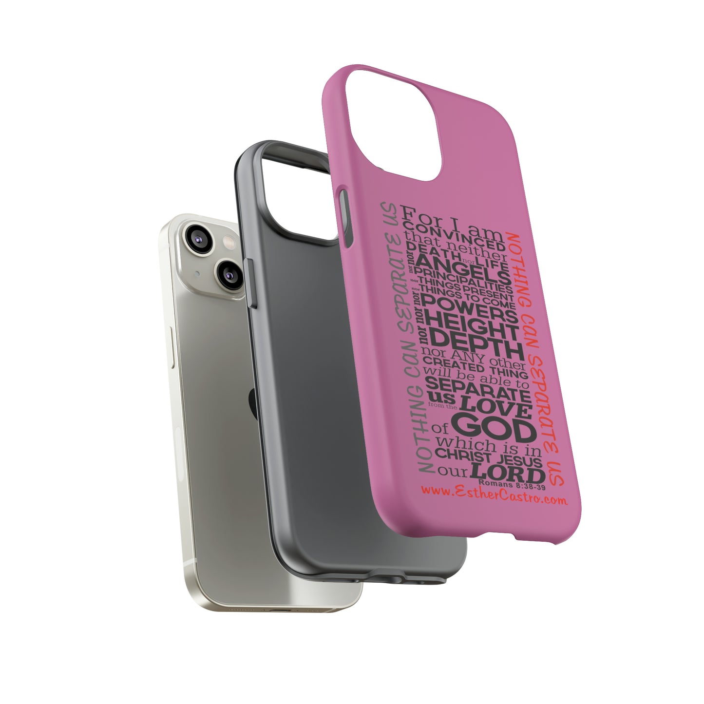 Tough Cases for Smart Phones - "Nothing Can Separate Us" Christian customized Tough Cases Romans 8, smartphone covers