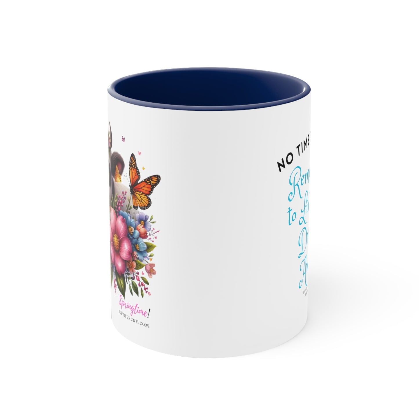 Taza de café con acento de vaca primaveral, 11 oz