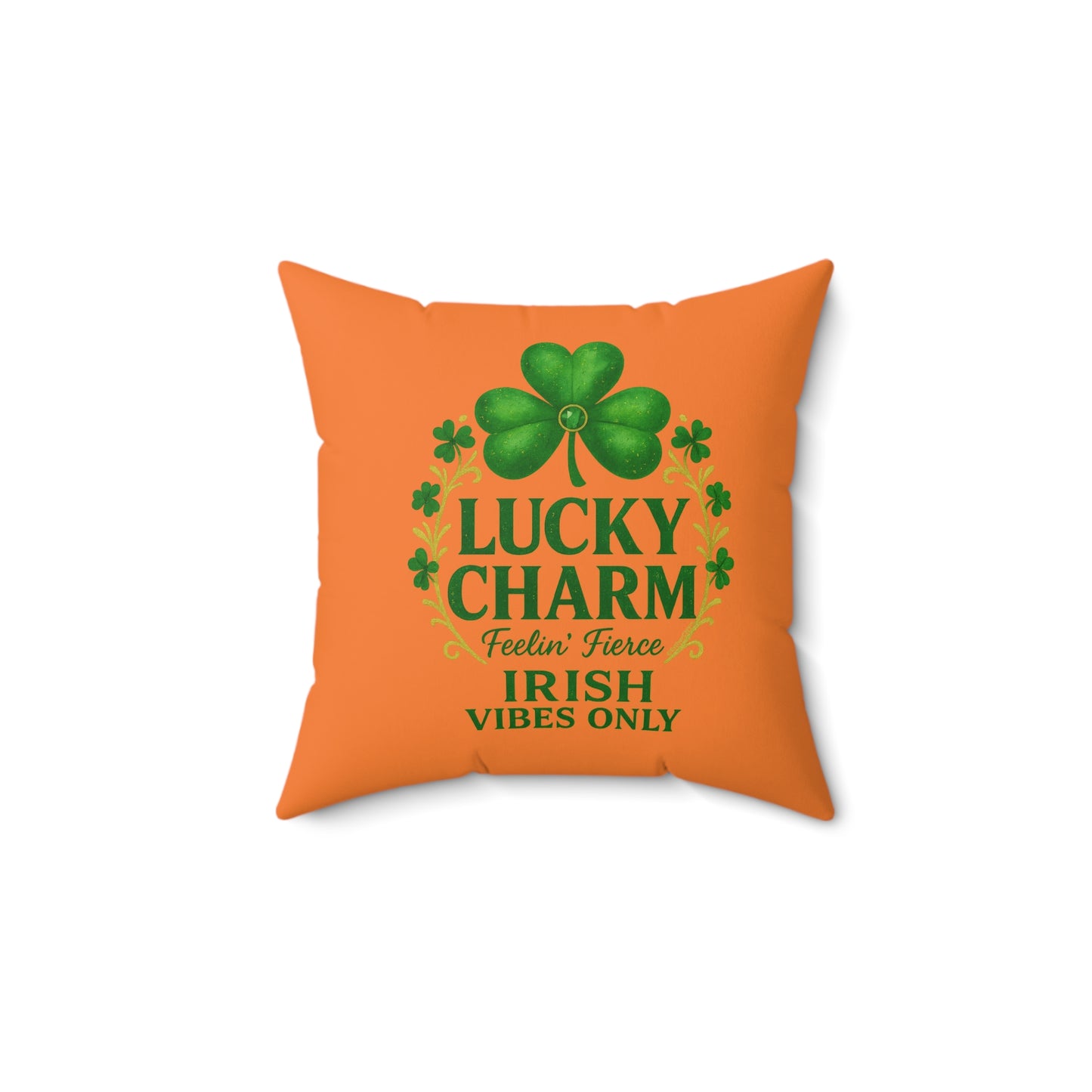 Lucky Charm Irish Pillow – 'May Your Path Be Soft' St. Patrick’s Day Decorative Throw Pillow