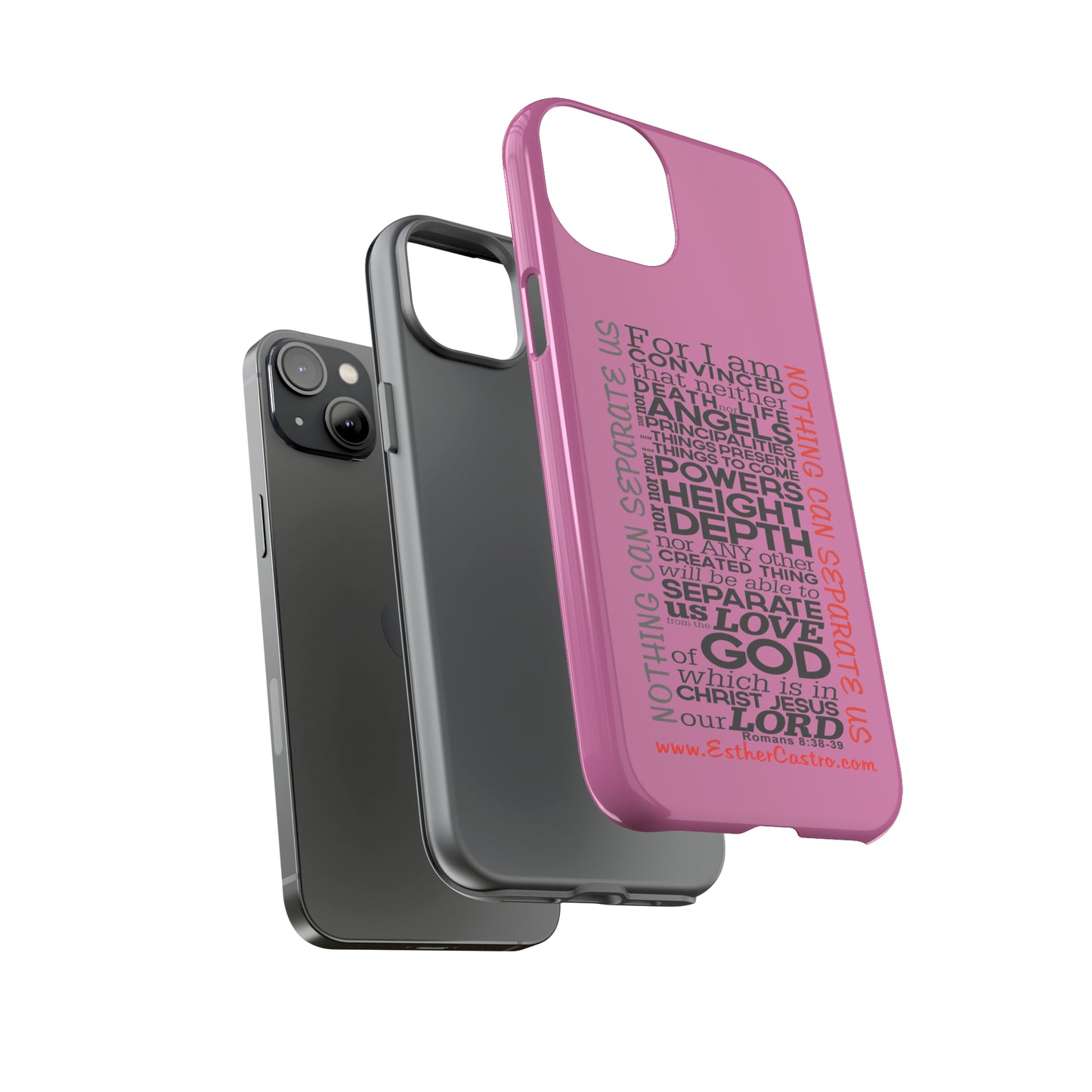 Tough Cases for Smart Phones - "Nothing Can Separate Us" Christian customized Tough Cases Romans 8, smartphone covers