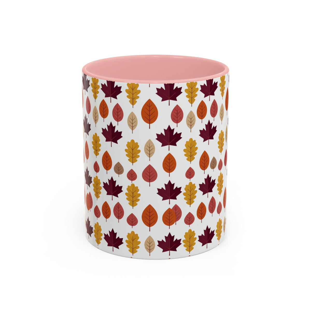 Autumn Leaves Accent Coffee Mug – Fall Leaf Pattern 11/15oz