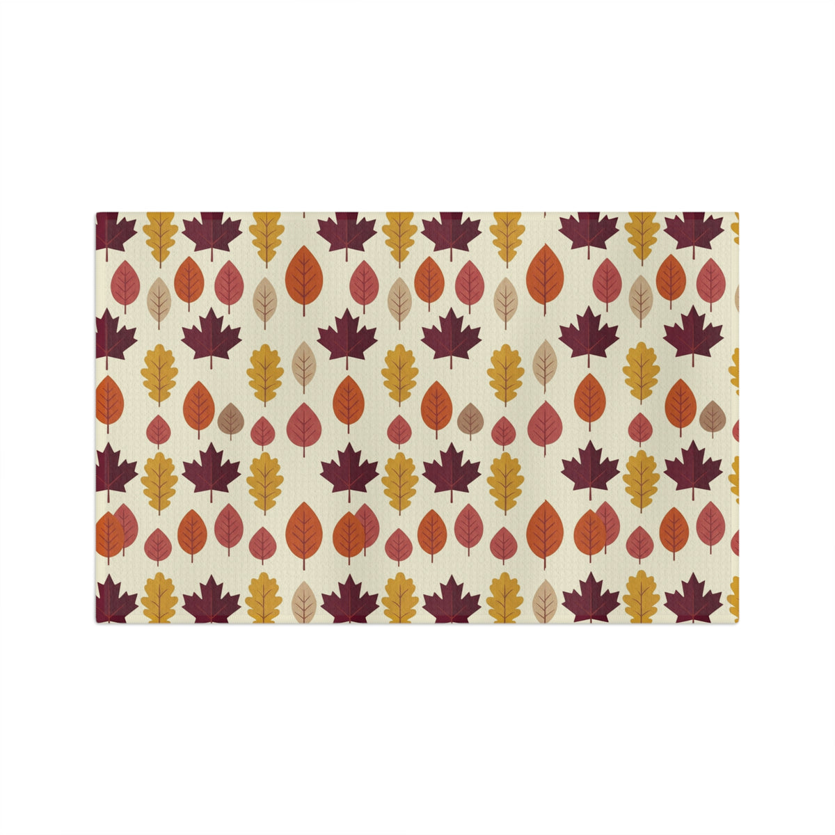 Autumn Leaves Microfiber Tea Towel — Fall Leaf Pattern Kitchen Towel
