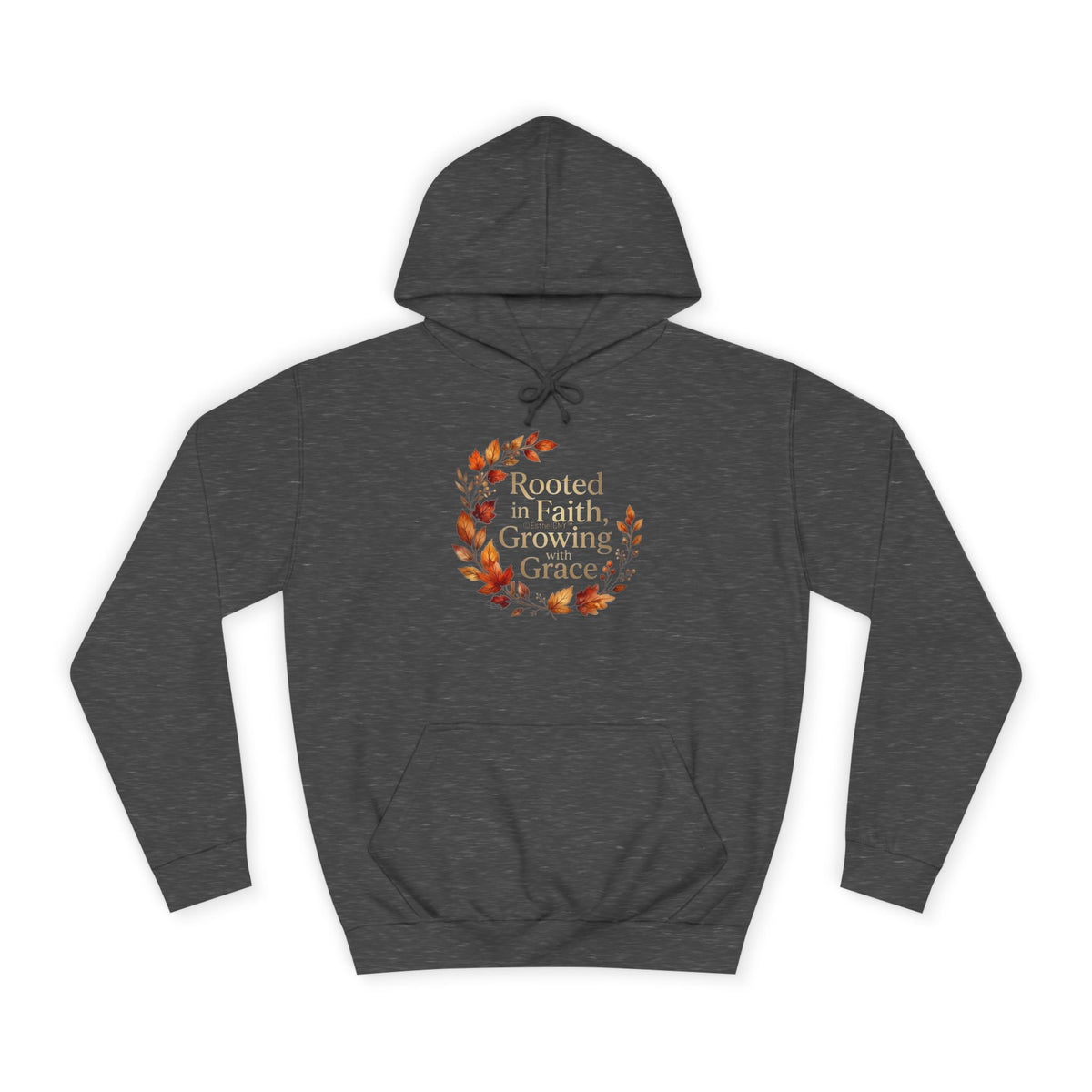 Hoodie - Rooted in Faith, Growing with Grace, Fall Wreath Hoodie