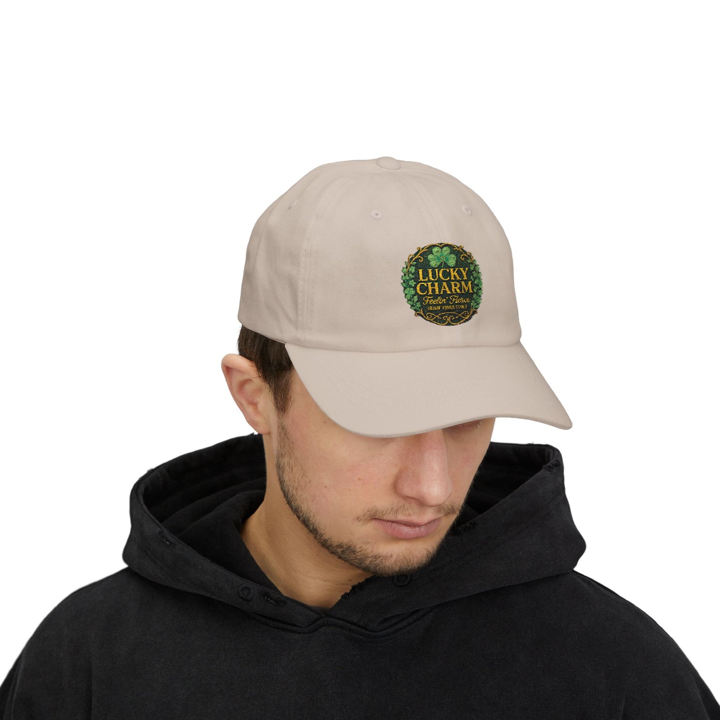 Luck Charm Feelin' Fierce Irish Vibes Only Embroidered Dad Cap