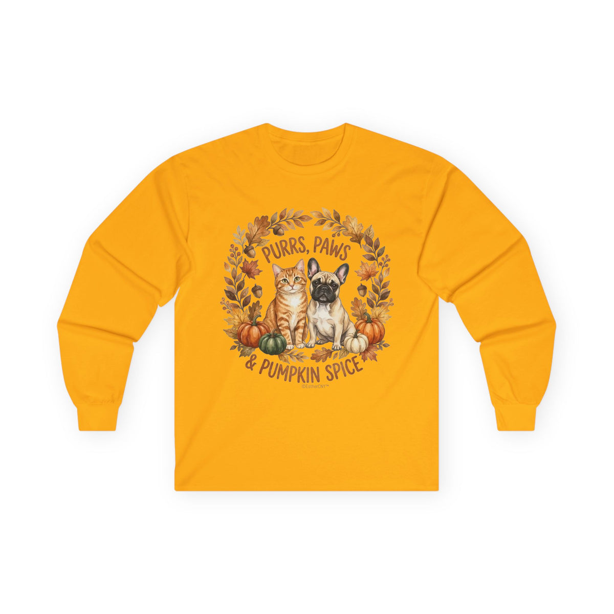 Purrs, Paws & Pumpkin Spice Long Sleeve Tee (Unisex)