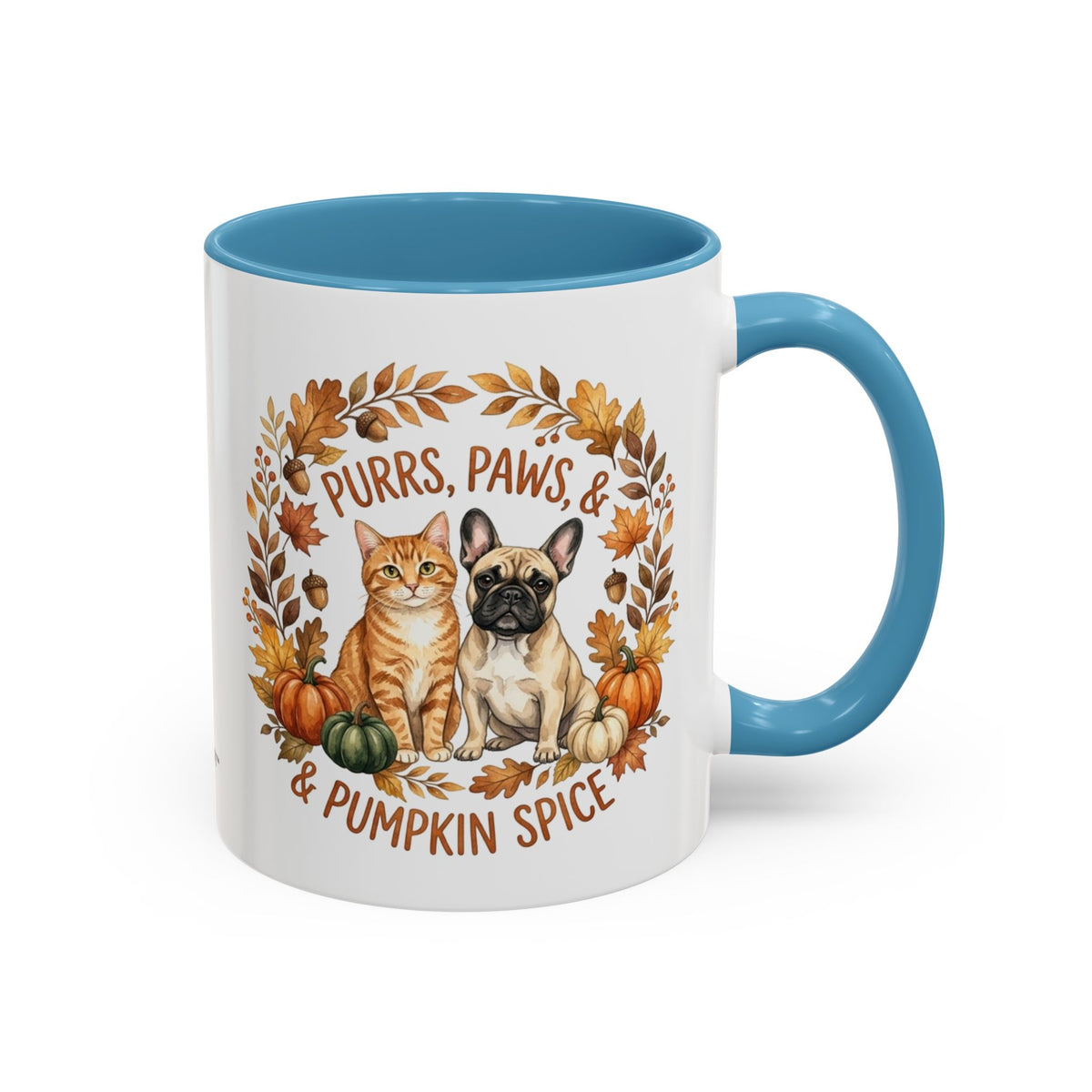 Fall Pet Mug - "Purrs, Paws & Pumpkin Spice" Accent Coffee Mug