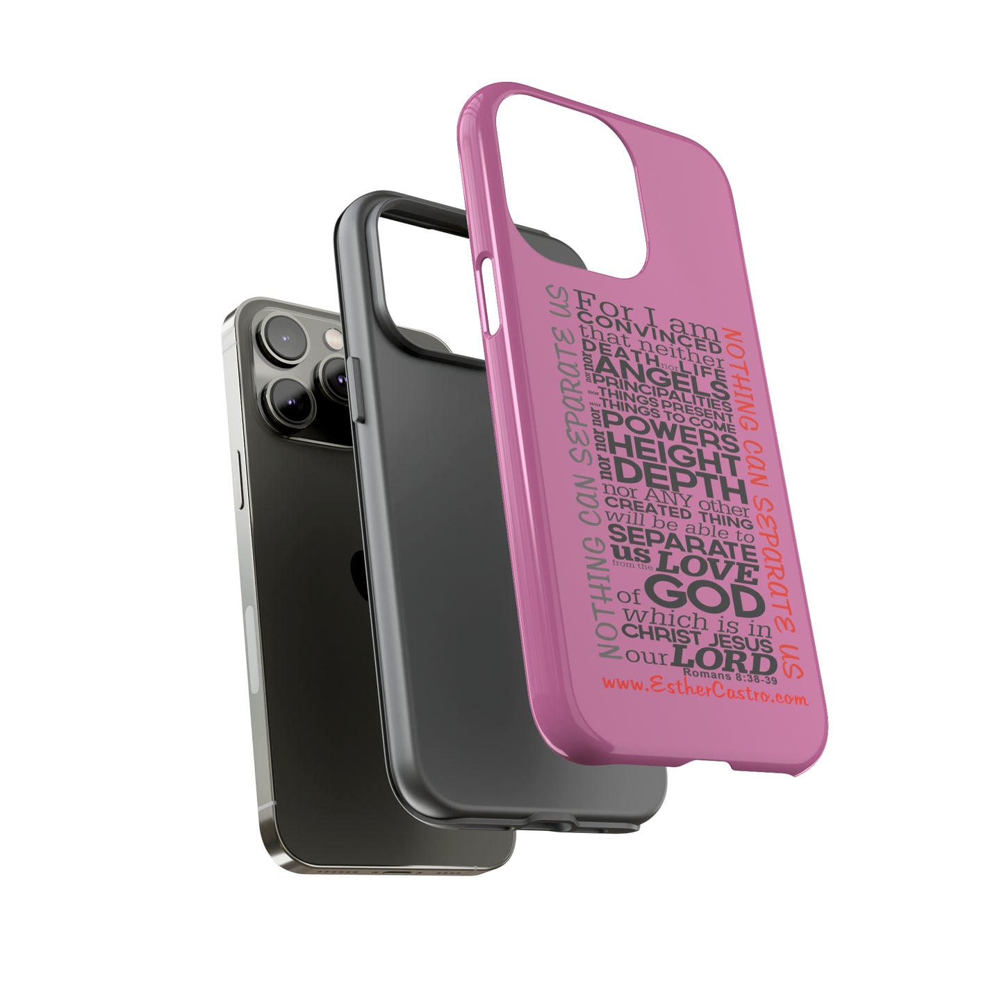Tough Cases for Smart Phones - "Nothing Can Separate Us" Christian customized Tough Cases Romans 8, smartphone covers