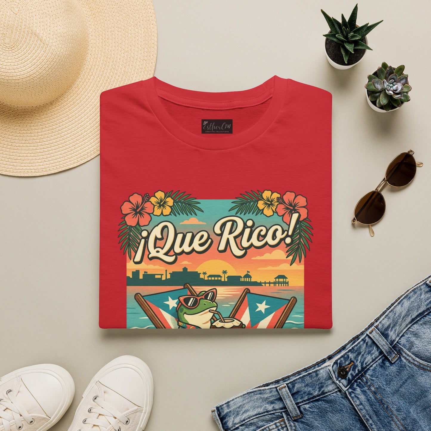 Tropical Frog Beach T‑Shirt — "Coco de Mayagüez Puerto Rico" Summer Vacation Tee