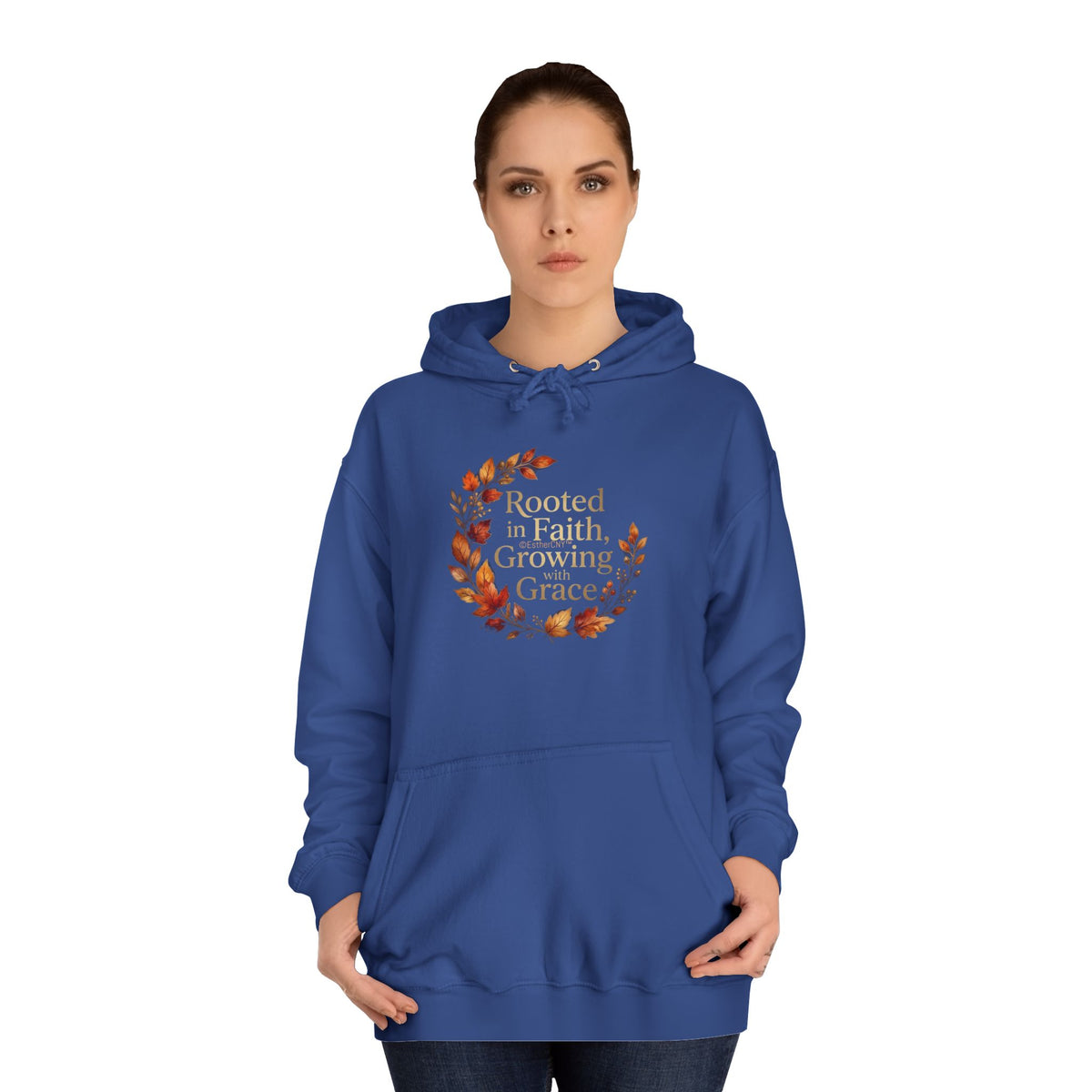 Hoodie - Rooted in Faith, Growing with Grace, Fall Wreath Hoodie