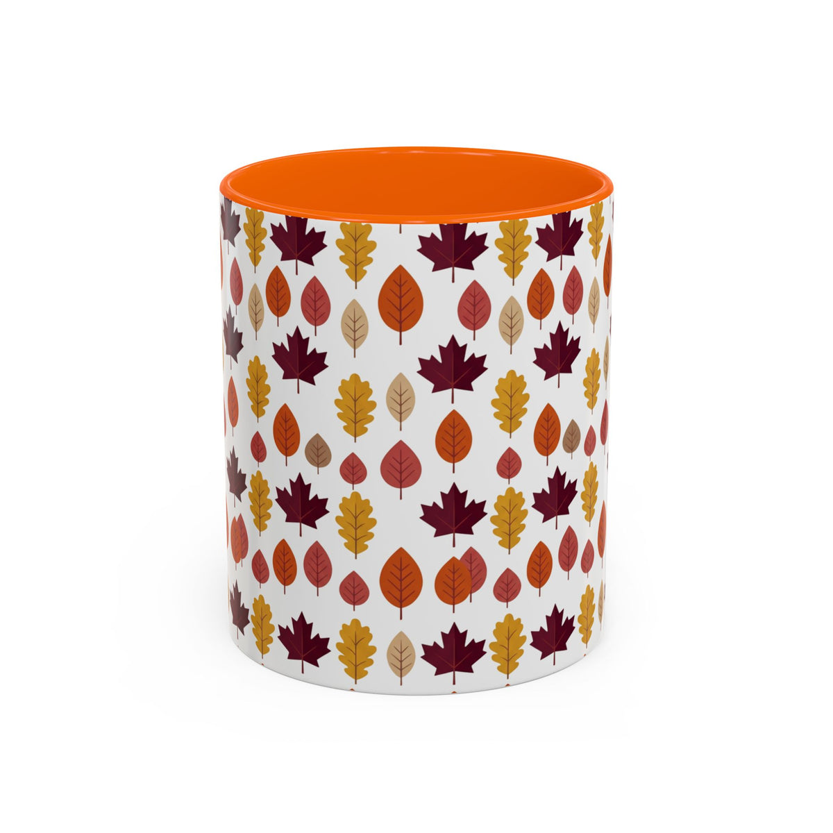 Autumn Leaves Accent Coffee Mug – Fall Leaf Pattern 11/15oz