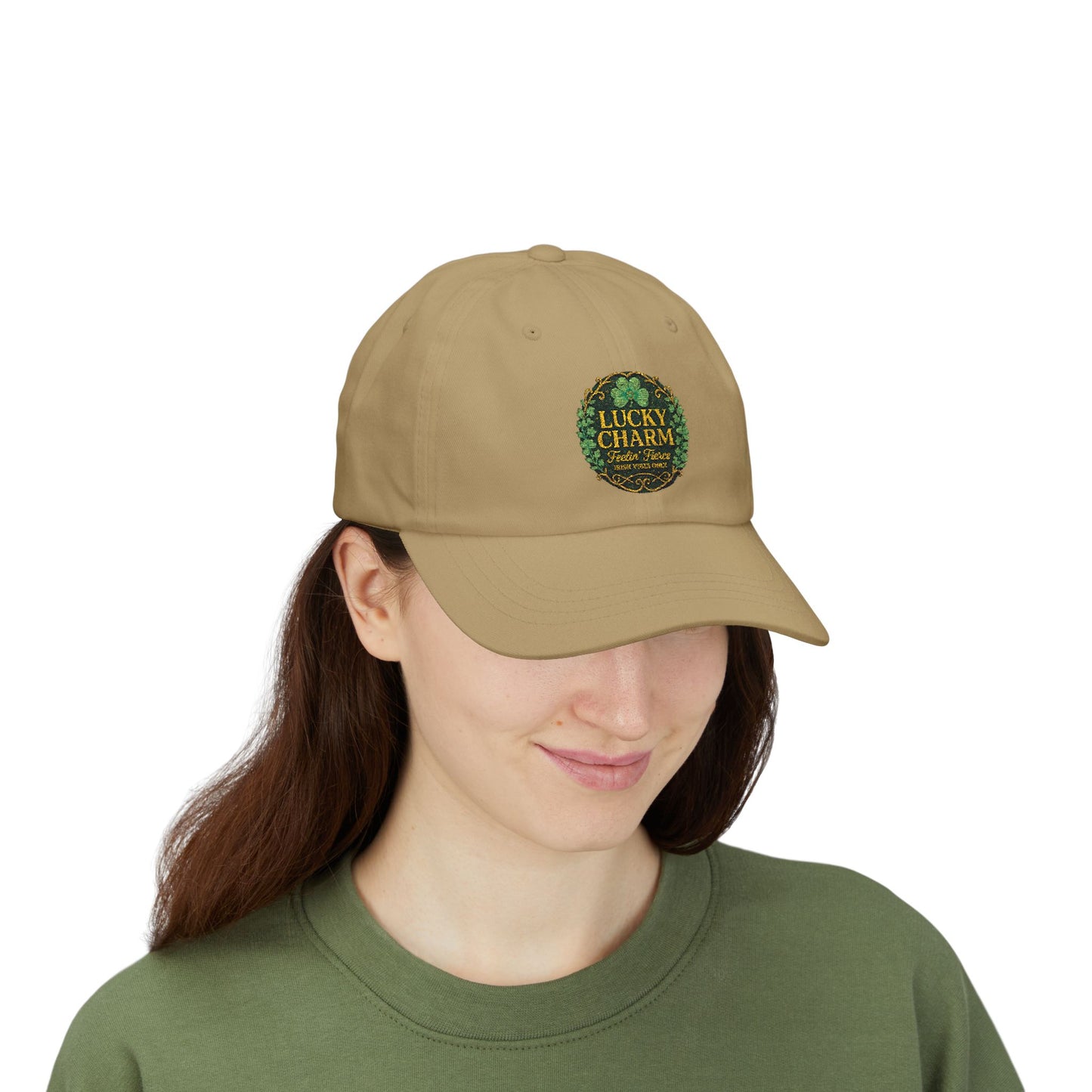 Luck Charm Feelin' Fierce Irish Vibes Only Embroidered Dad Cap