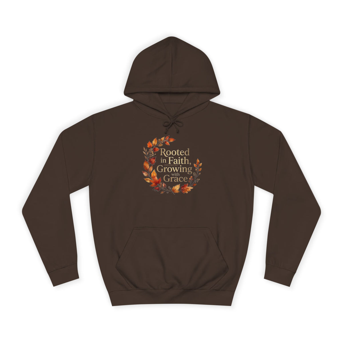 Hoodie - Rooted in Faith, Growing with Grace, Fall Wreath Hoodie