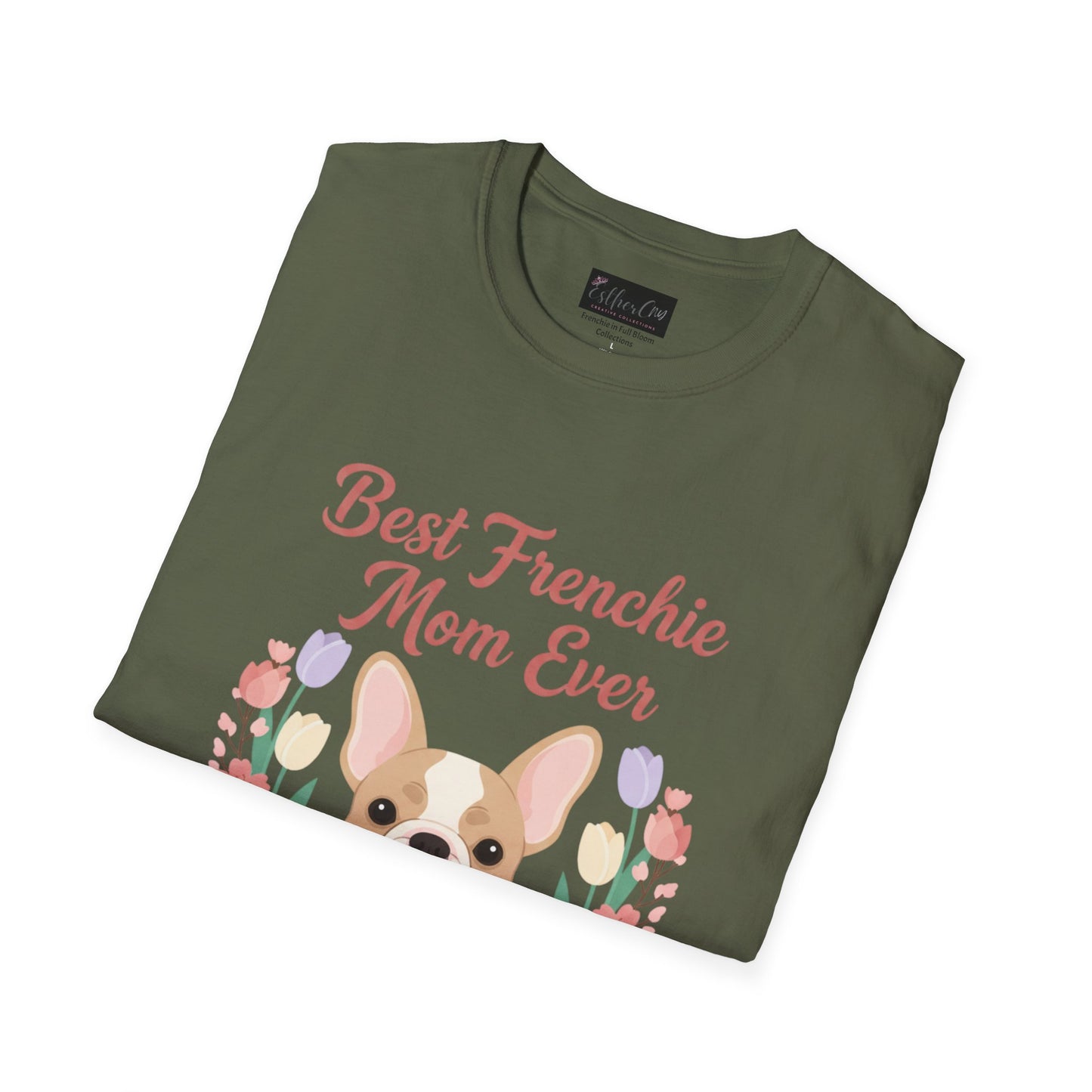 Best Frenchie Mom Ever T-Shirt — Cute French Bulldog Mom Tee (Fueled by Coffee & Frenchie Kisses)