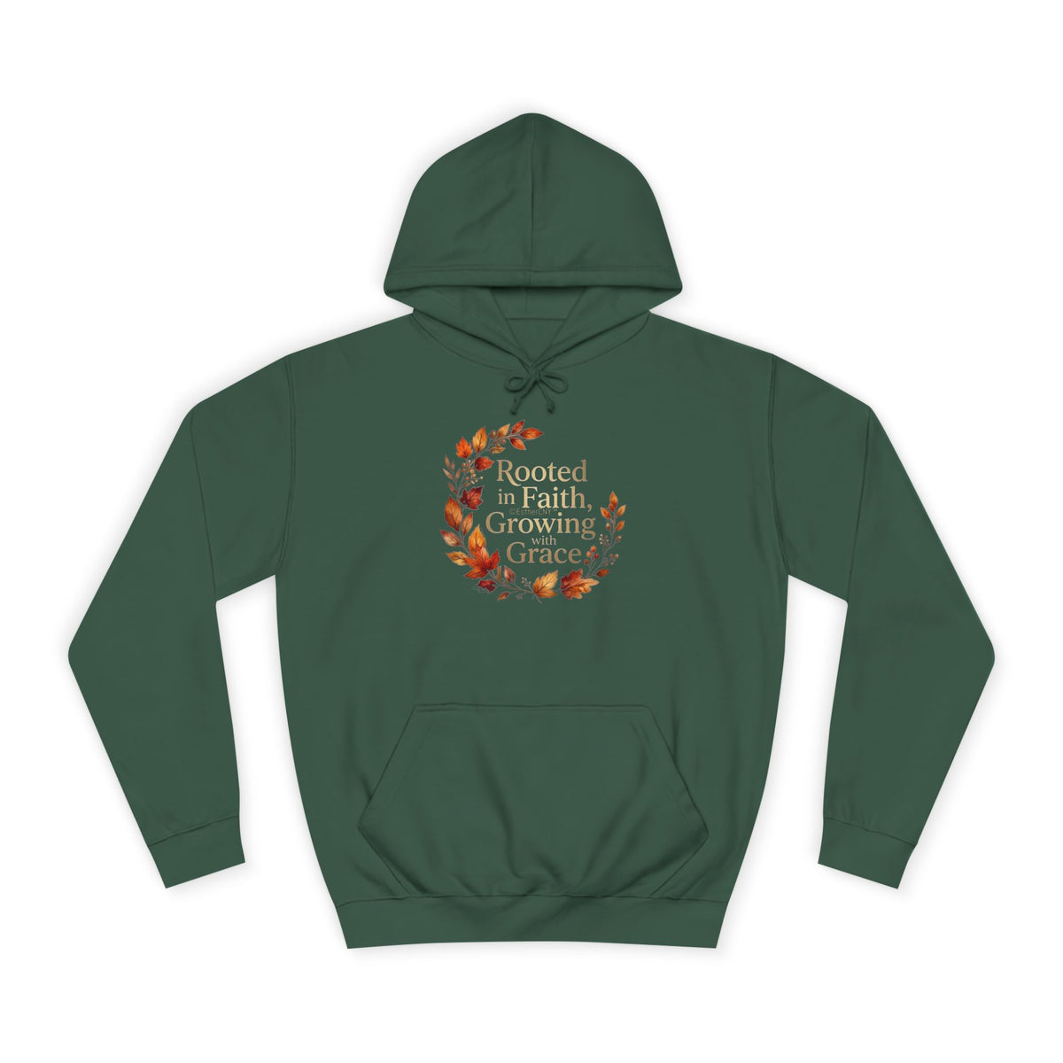Hoodie - Rooted in Faith, Growing with Grace, Fall Wreath Hoodie