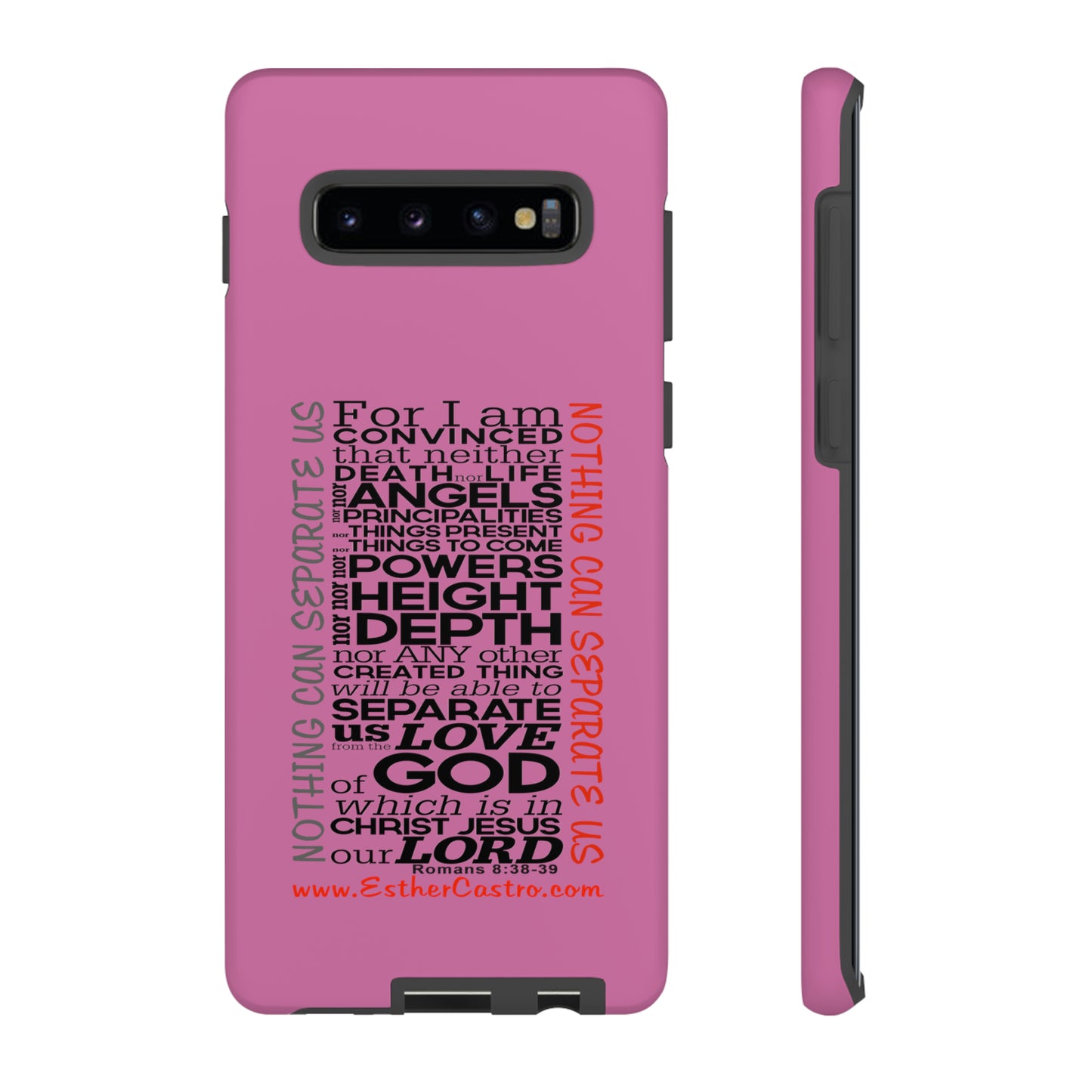 Tough Cases for Smart Phones - "Nothing Can Separate Us" Christian customized Tough Cases Romans 8, smartphone covers