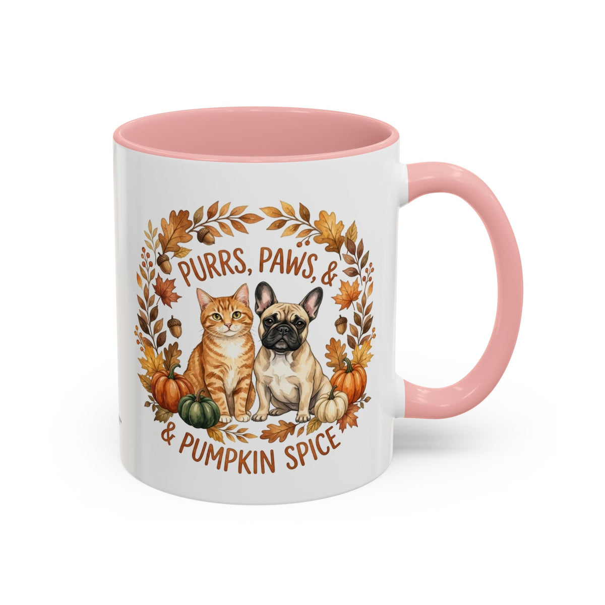 Fall Pet Mug - "Purrs, Paws & Pumpkin Spice" Accent Coffee Mug