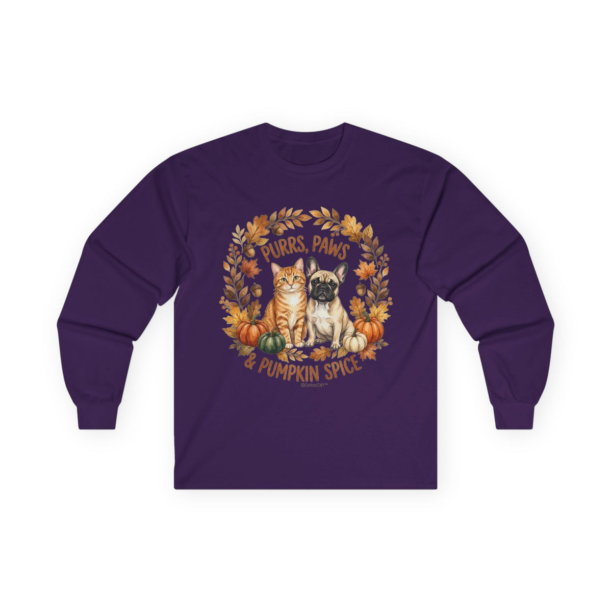 Purrs, Paws & Pumpkin Spice Long Sleeve Tee (Unisex)