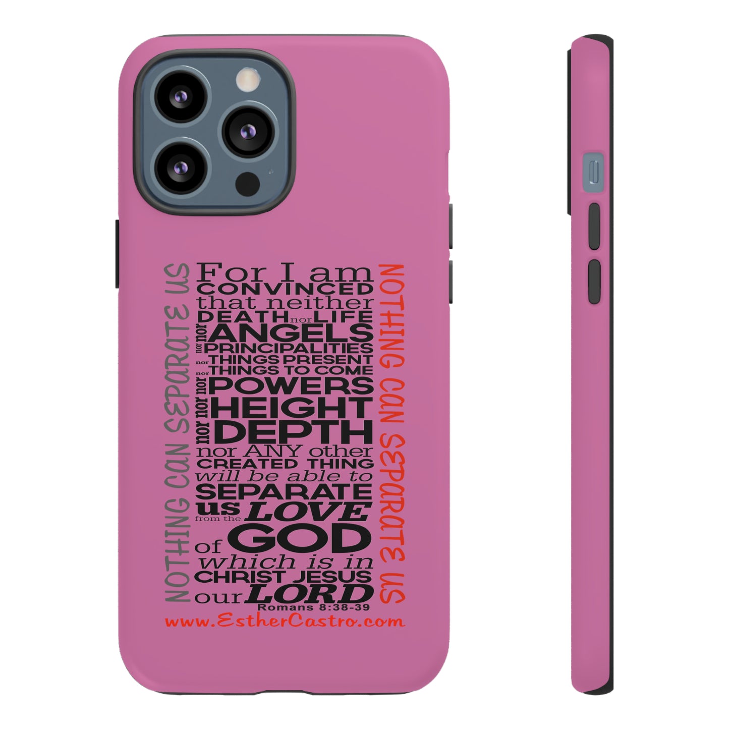 Tough Cases for Smart Phones - "Nothing Can Separate Us" Christian customized Tough Cases Romans 8, smartphone covers