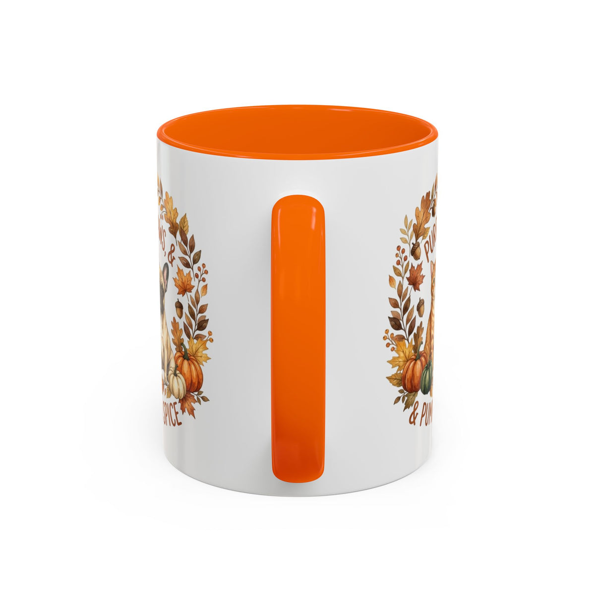 Fall Pet Mug - "Purrs, Paws & Pumpkin Spice" Accent Coffee Mug