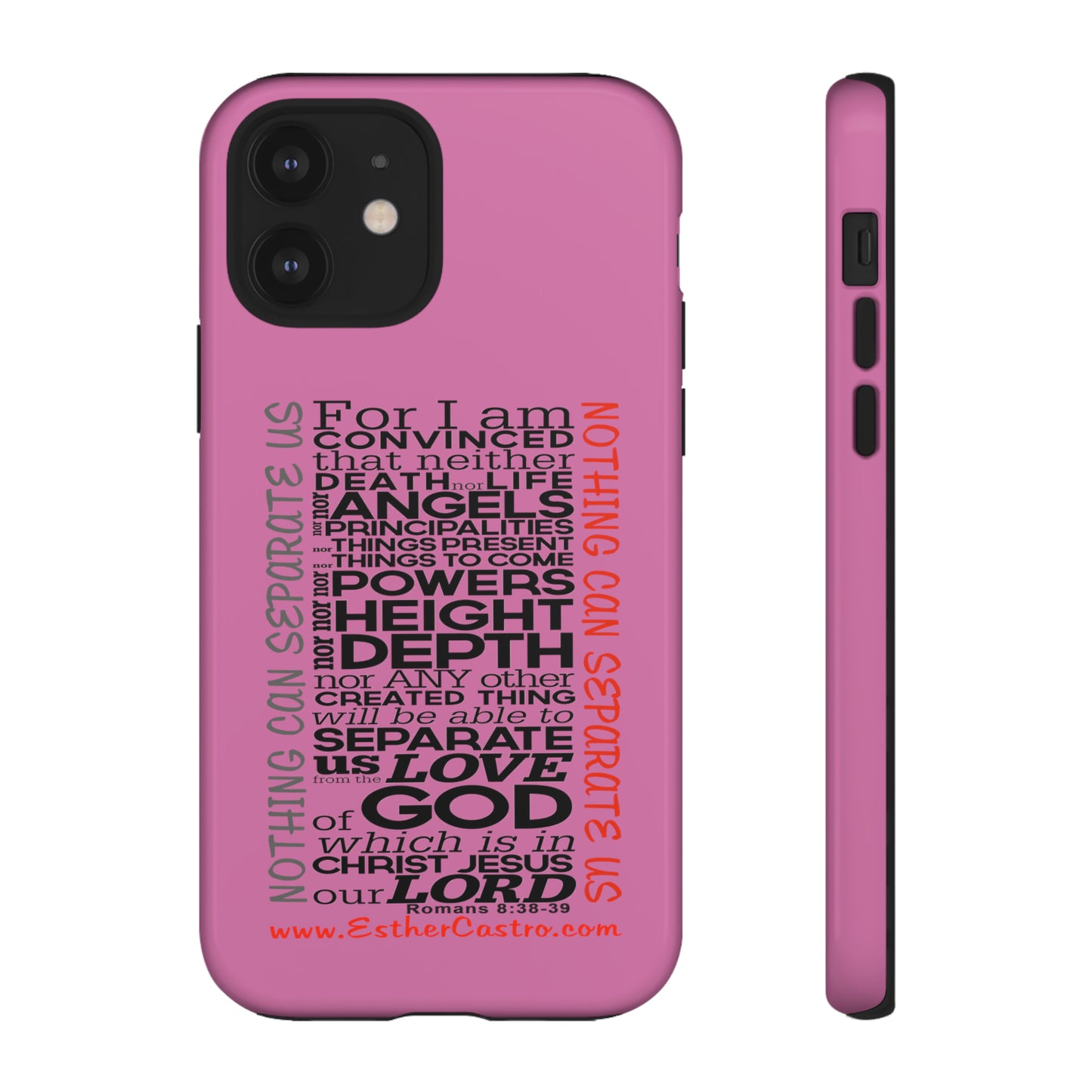 Tough Cases for Smart Phones - "Nothing Can Separate Us" Christian customized Tough Cases Romans 8, smartphone covers