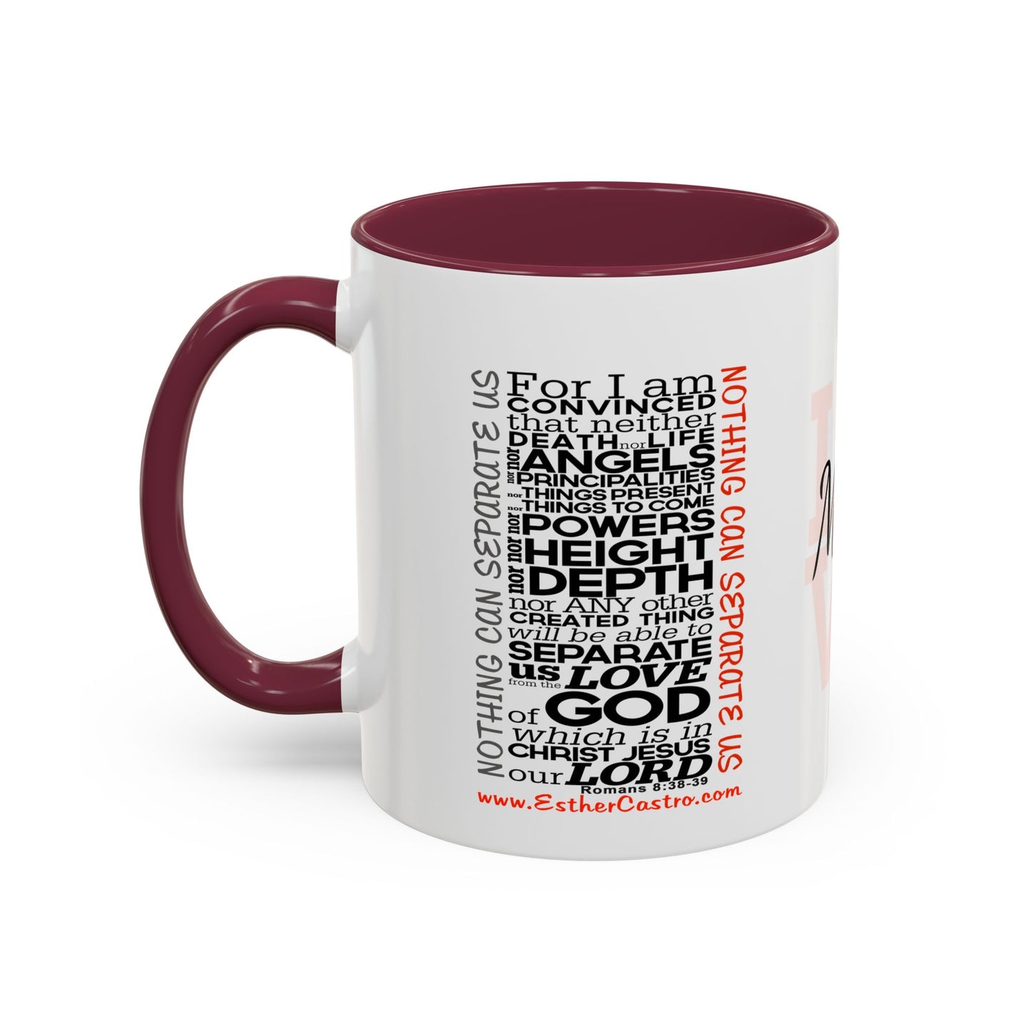 Nothing Can Separate Us Scripture Mug | Christian Coffee Mug, Romans 8, Love Mom