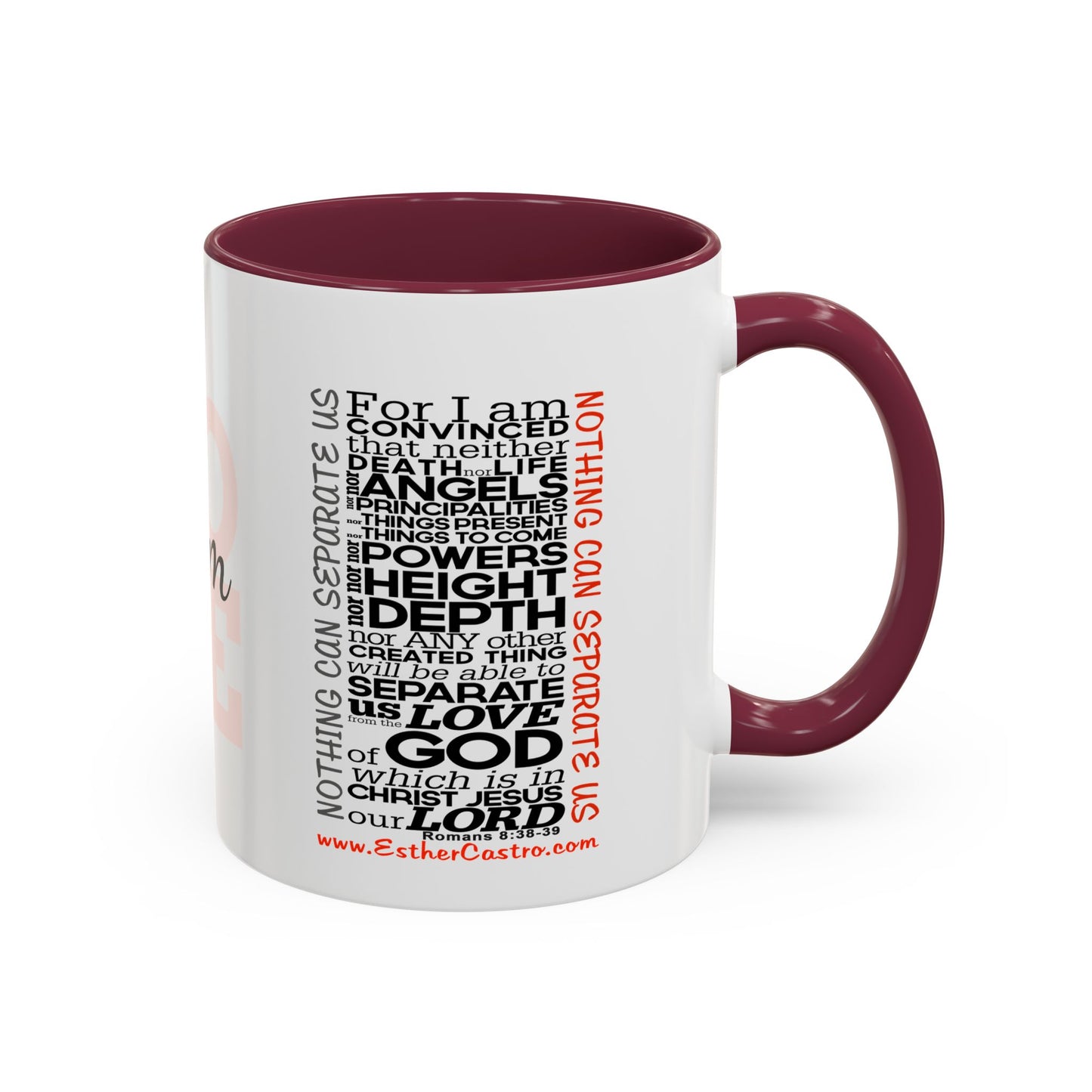 Nothing Can Separate Us Scripture Mug | Christian Coffee Mug, Romans 8, Love Mom