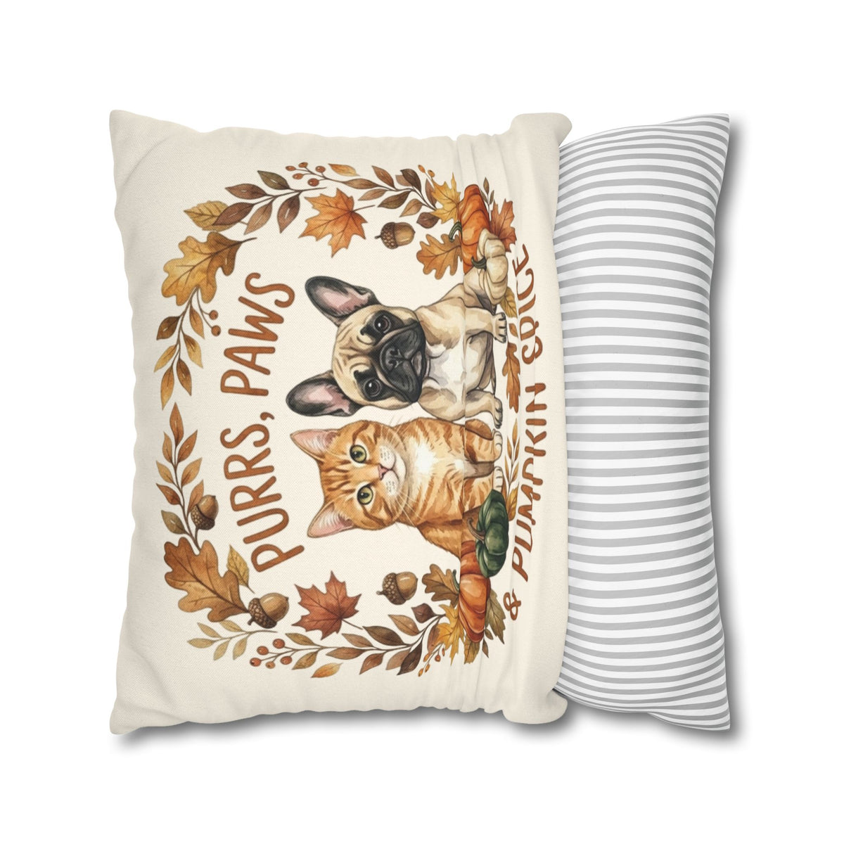 Purrs, Paws & Pumpkin Spice Fall Pillowcase