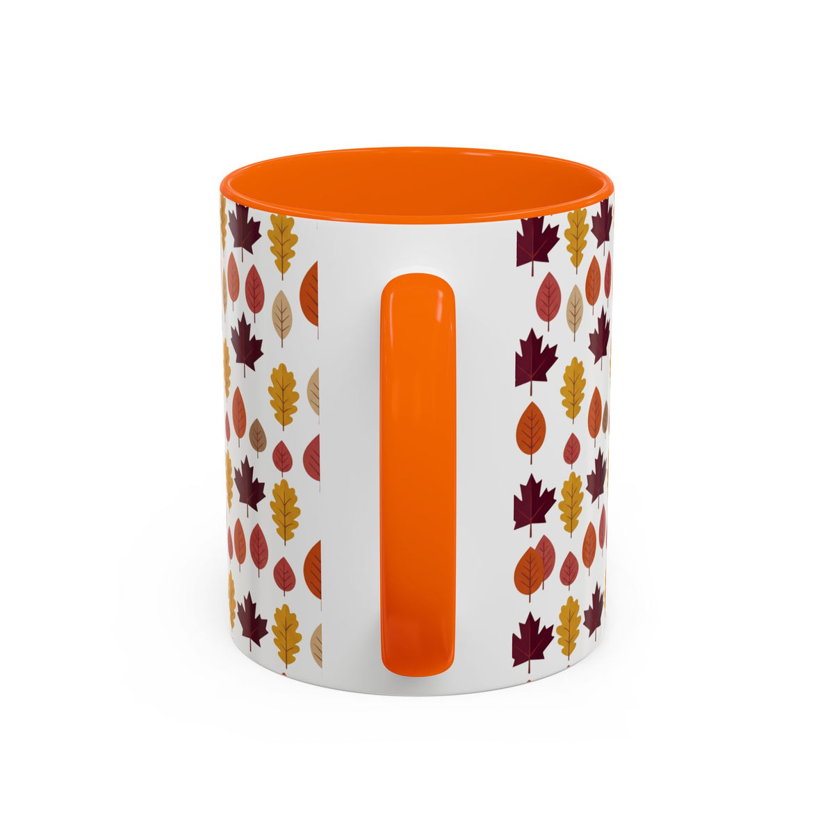 Autumn Leaves Accent Coffee Mug – Fall Leaf Pattern 11/15oz