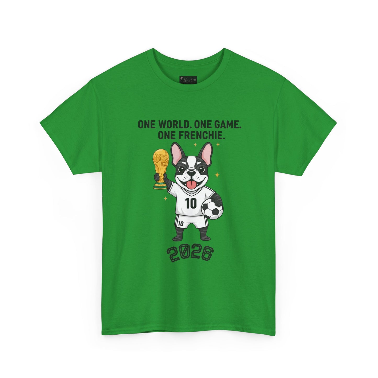 One World One Game One Frenchie World Cup 2026 T-Shirt | Soccer Dog Tee