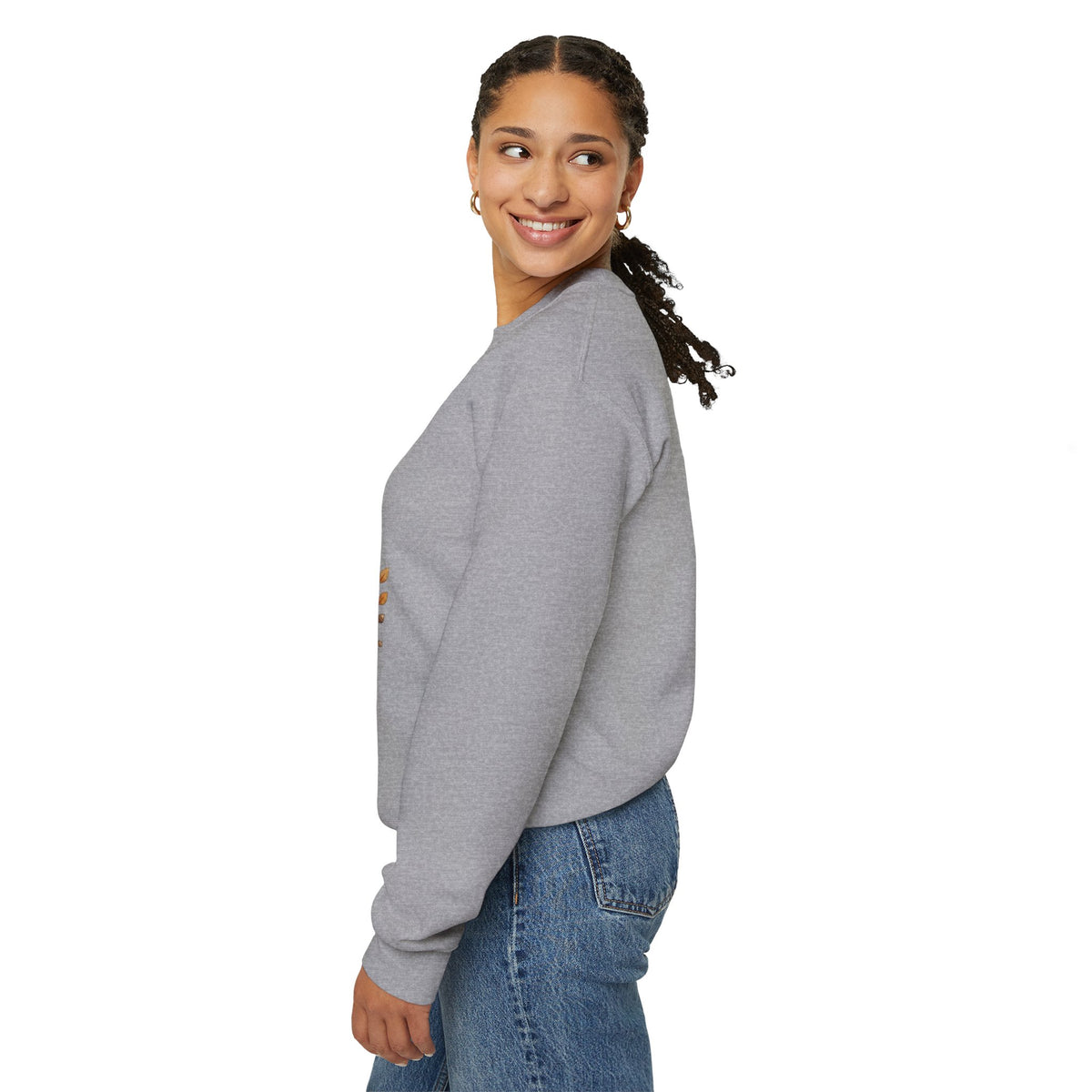 Faith-Inspired Crewneck Sweatshirt — "Rooted in Faith, Growing with Grace" Autumn Wreath