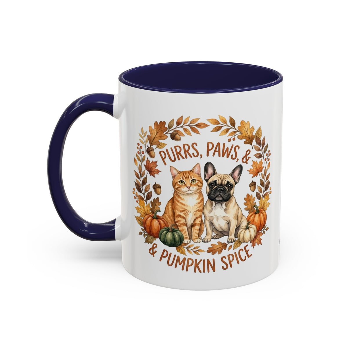 Fall Pet Mug - "Purrs, Paws & Pumpkin Spice" Accent Coffee Mug